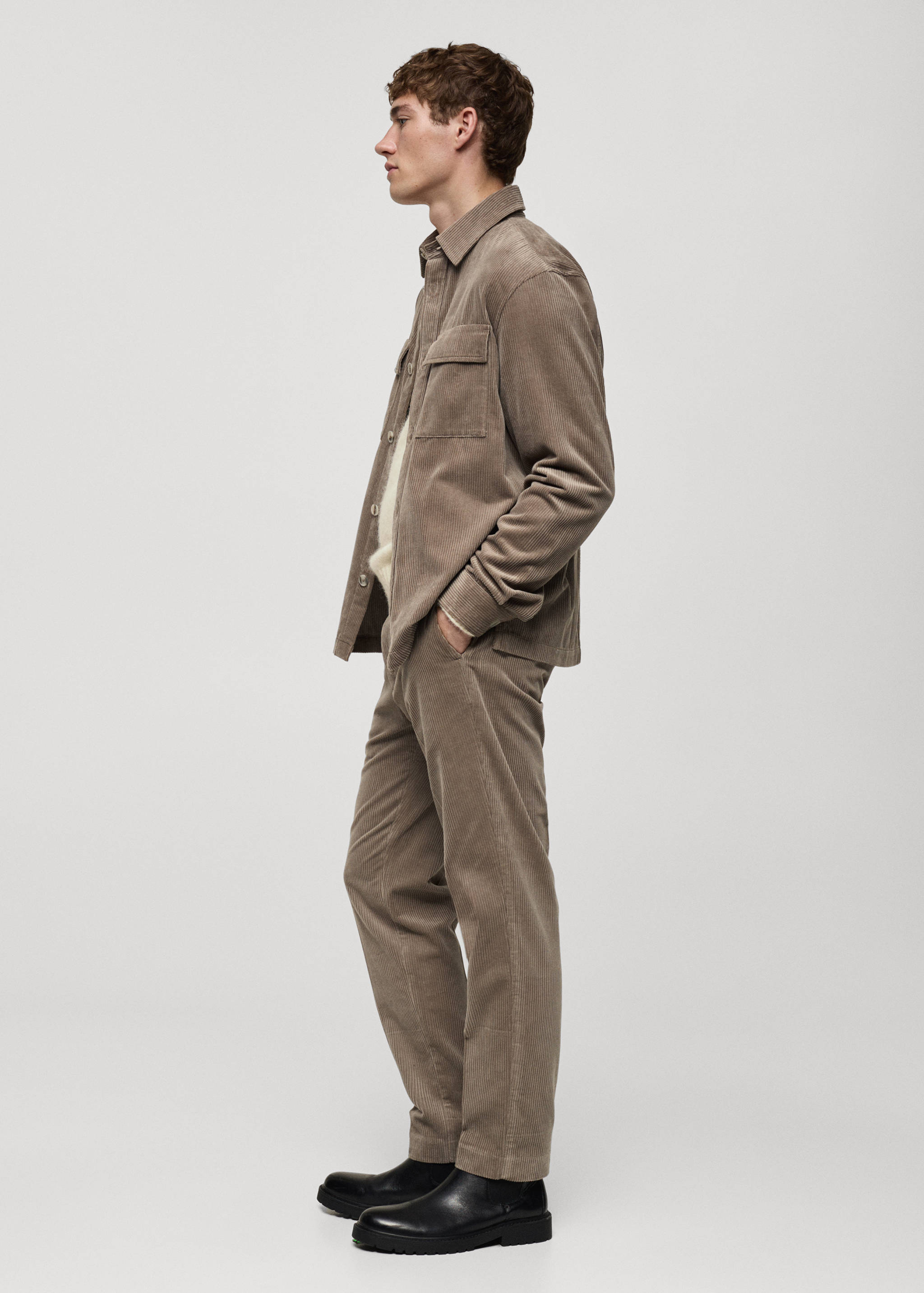 Corduroy regular-fit trousers - Details of the article 2
