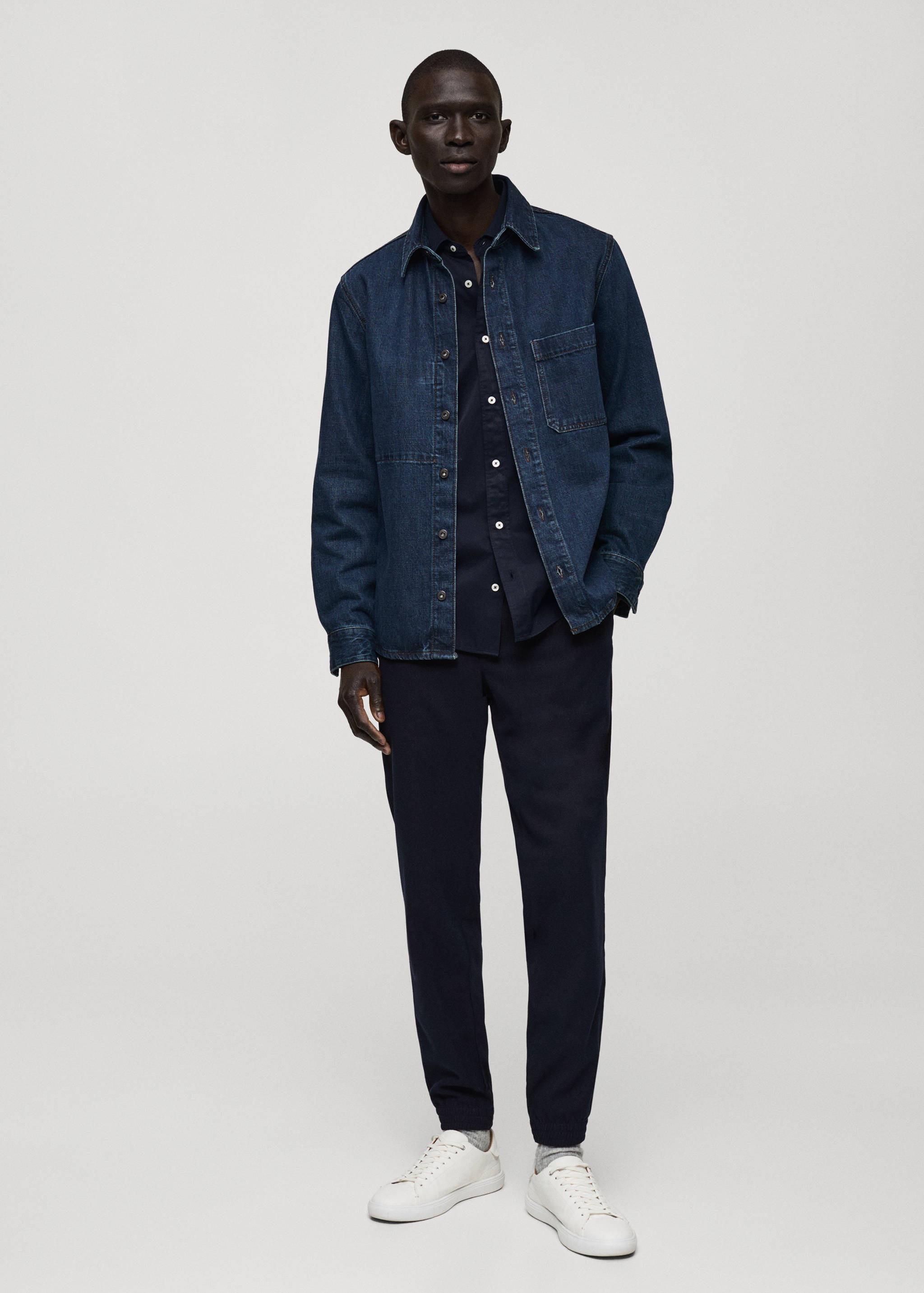 Pantalon coton cordon de serrage - Plan général