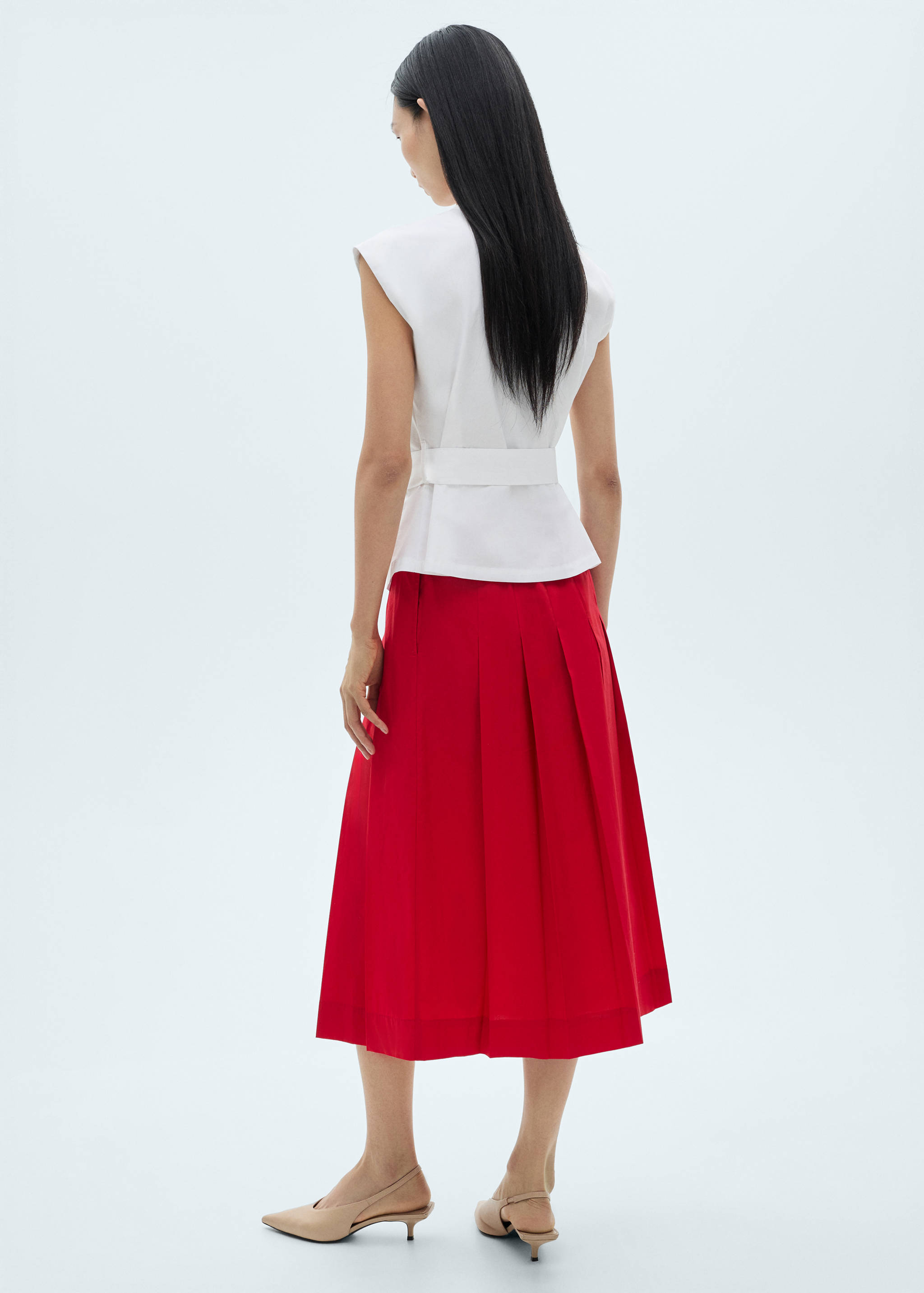 Blouse plissée ceinture - Verso de l’article