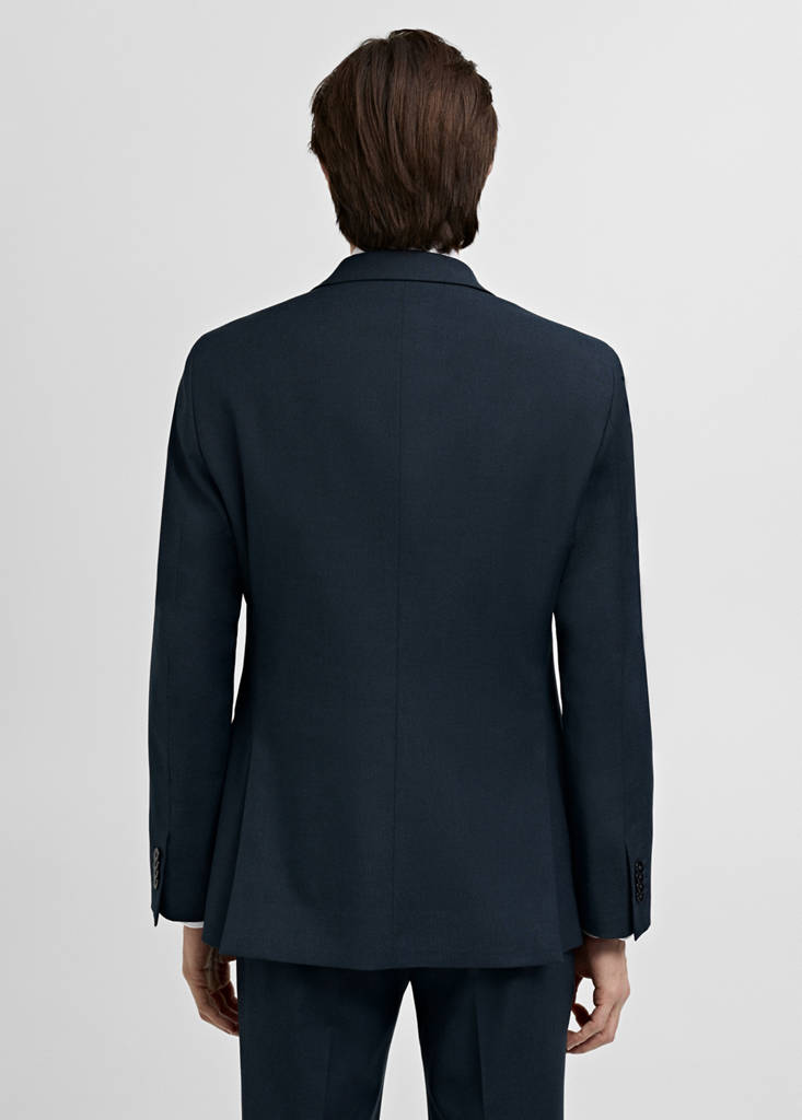 Milan slim-fit suit jacket — Dark Navy
