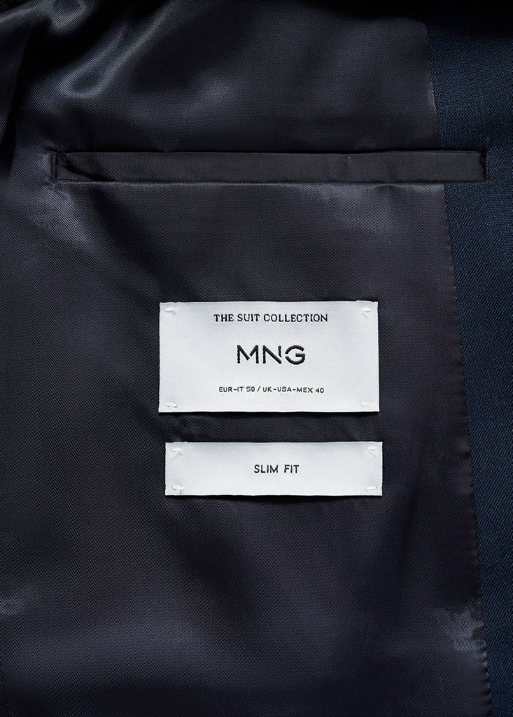 Milan slim-fit suit jacket — Dark Navy
