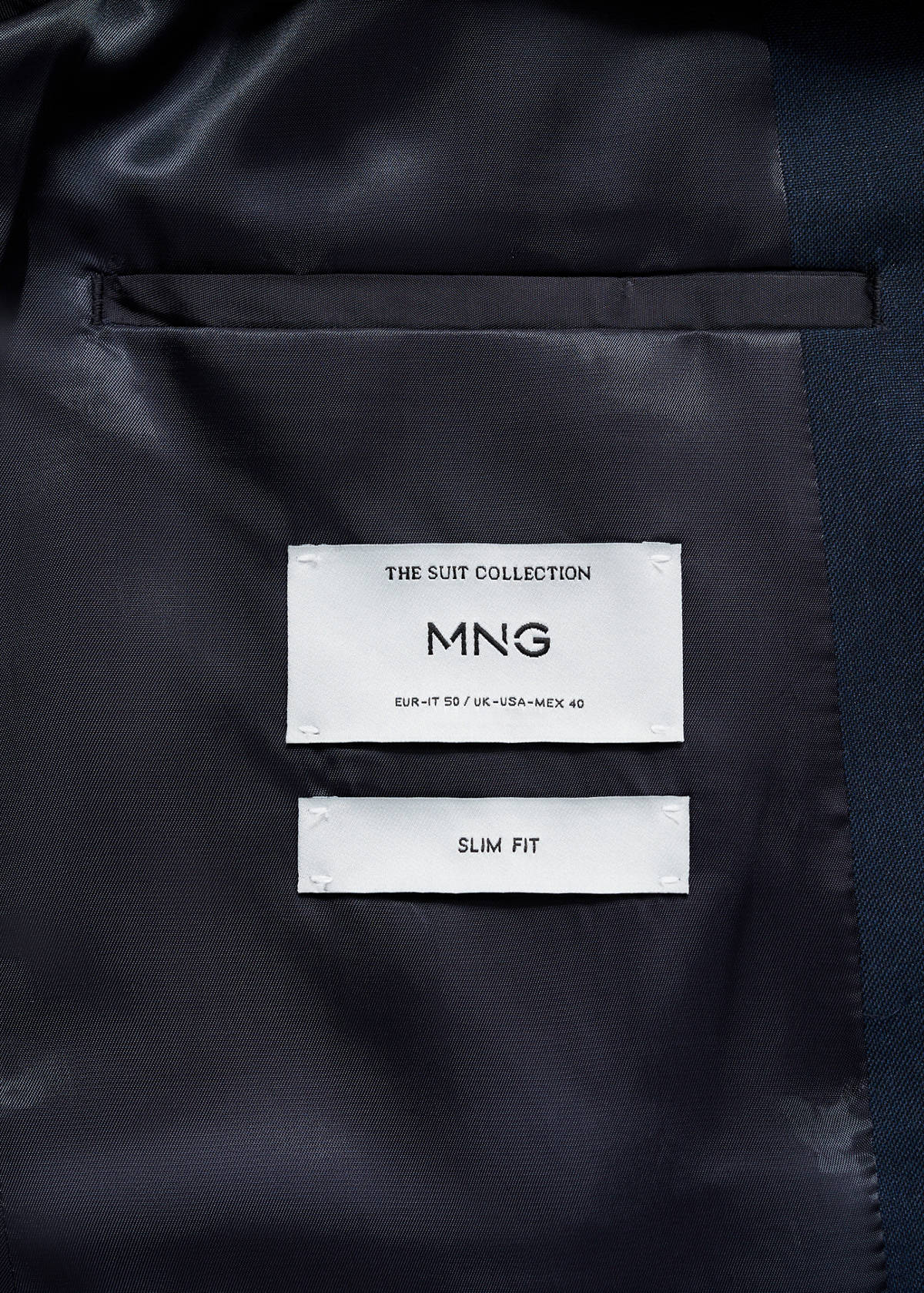 Milan slim-fit suit jacket — Dark Navy