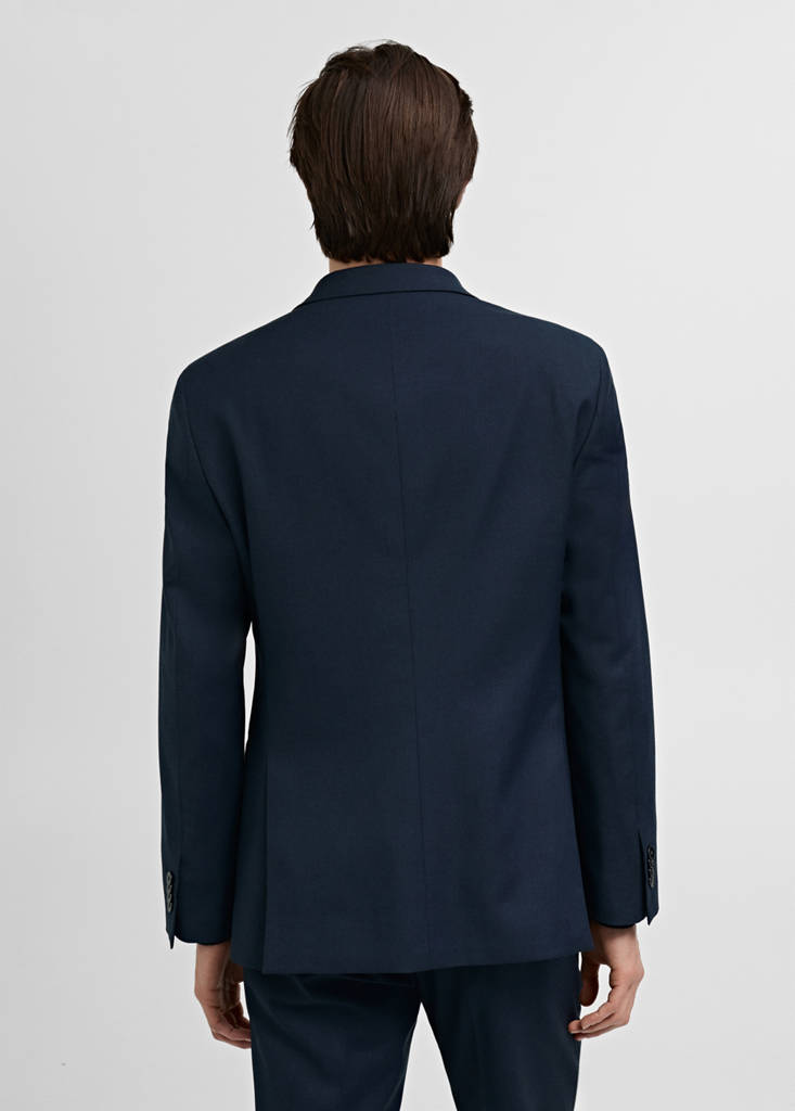 Milan slim-fit suit jacket — Dark Navy