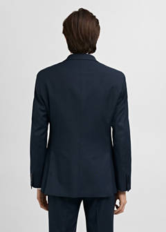 Milan slim-fit suit jacket — Dark Navy 18