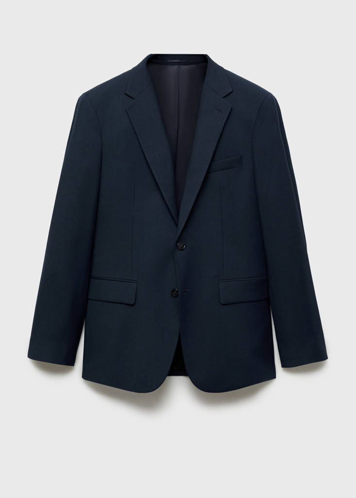 Milan slim-fit suit jacket — Dark Navy