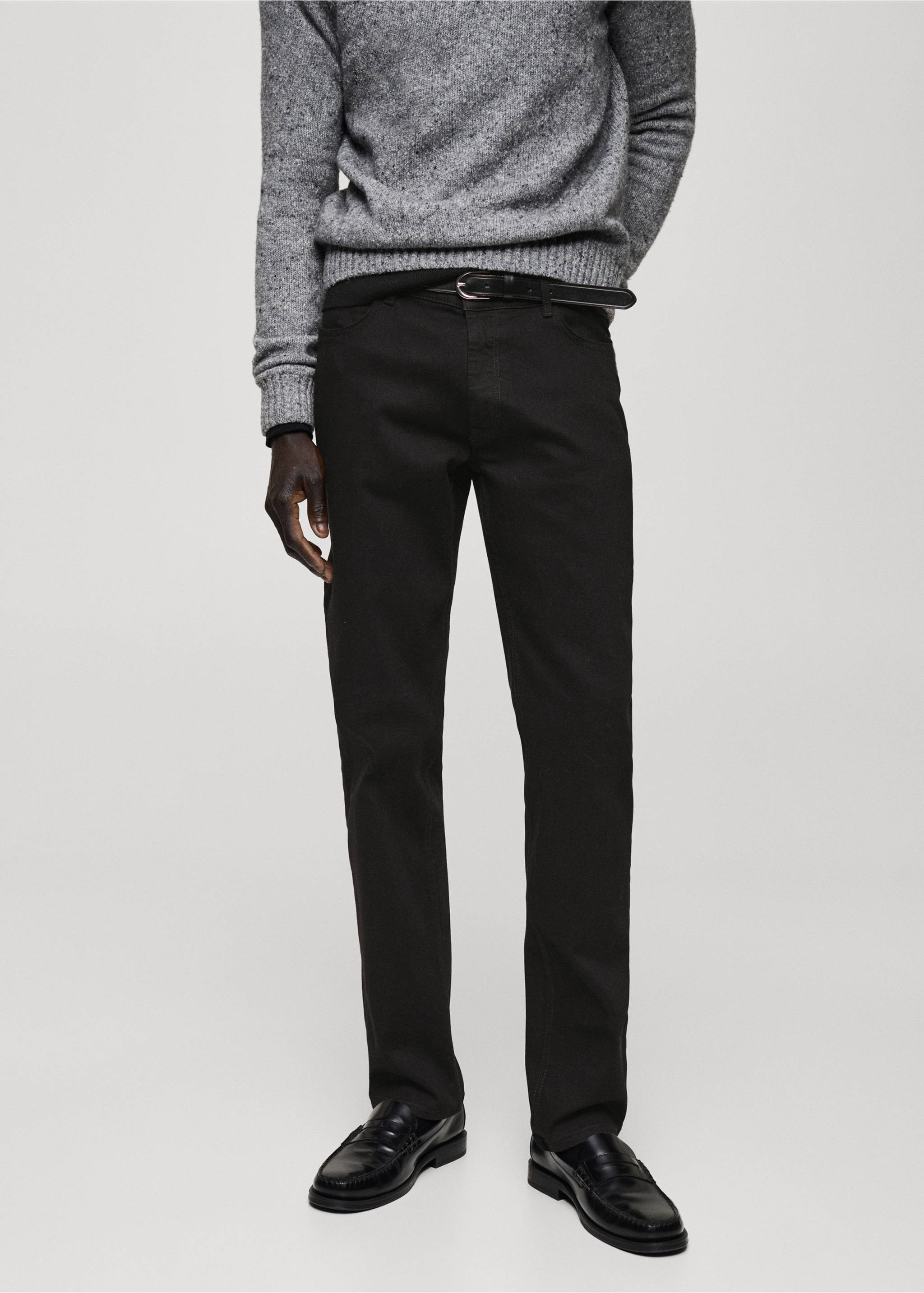 Dar kesim ultra yumuşak dokunuşlu Patrick jean - Orta plan, Siyah denim. Ref: 87030592-00.