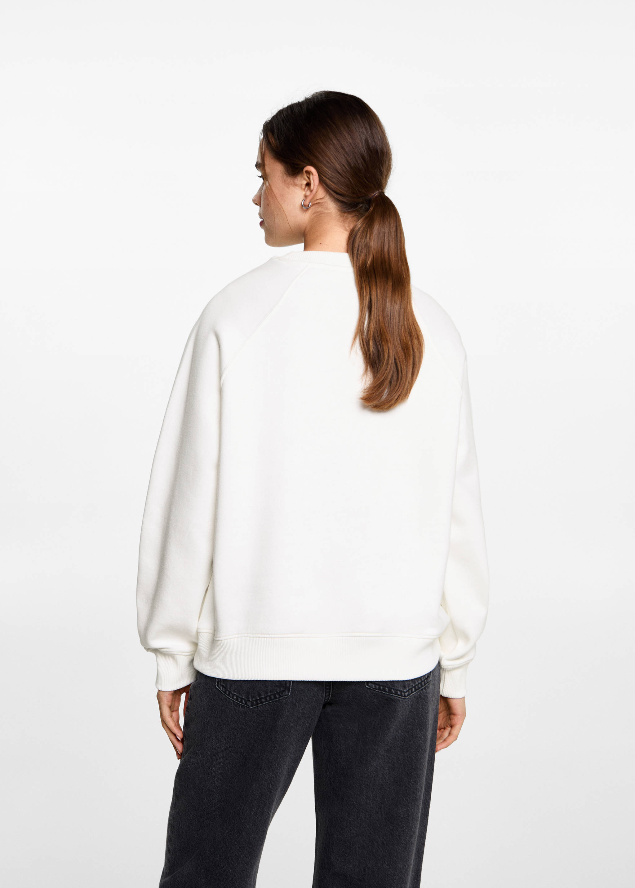 Yazılı ve desenli sweatshirt - Ürünün arkası