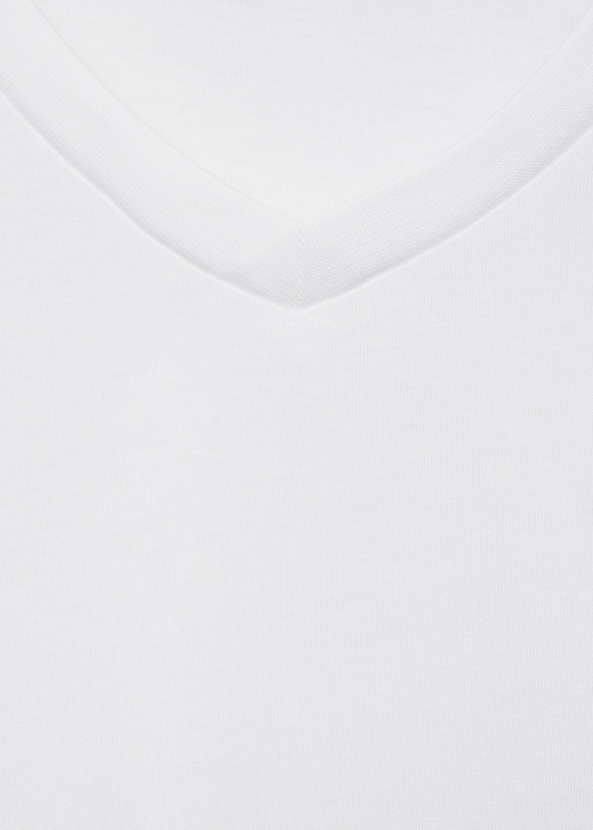 100% cotton slim-fit V-neck t-shirt - Details of the article 8