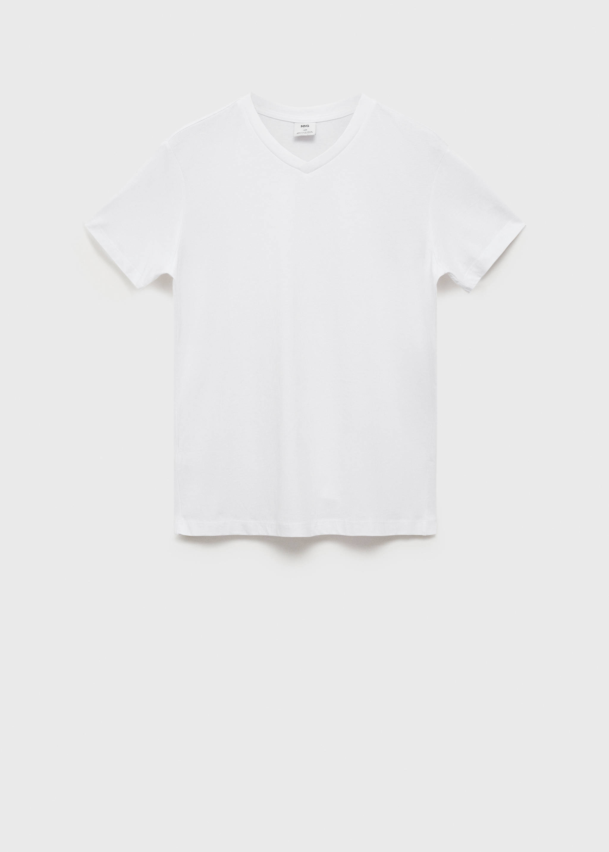 T-shirt col en V slim-fit 100 % coton - Article sans modèle