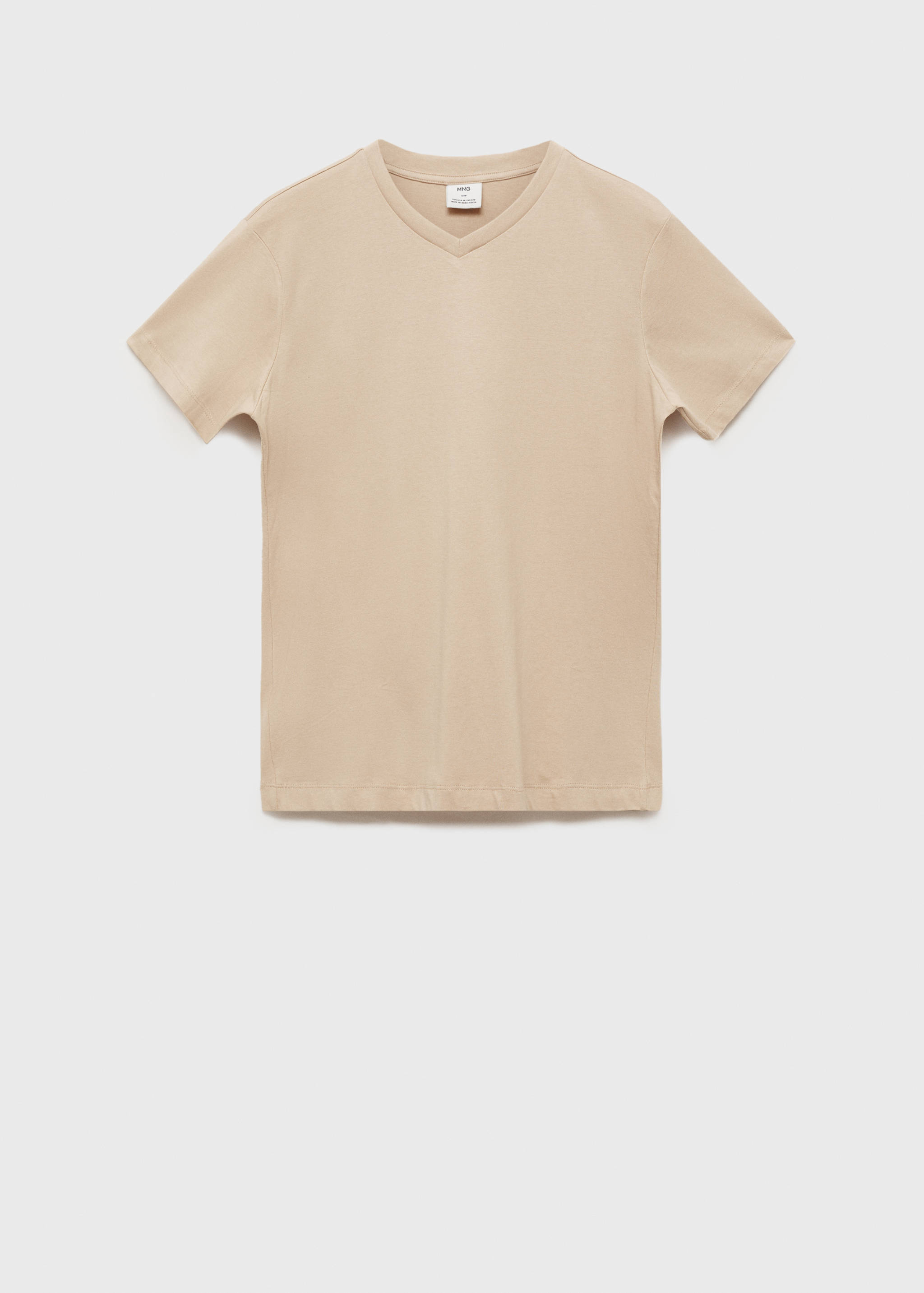 100% cotton slim-fit V-neck t-shirt - Article without model