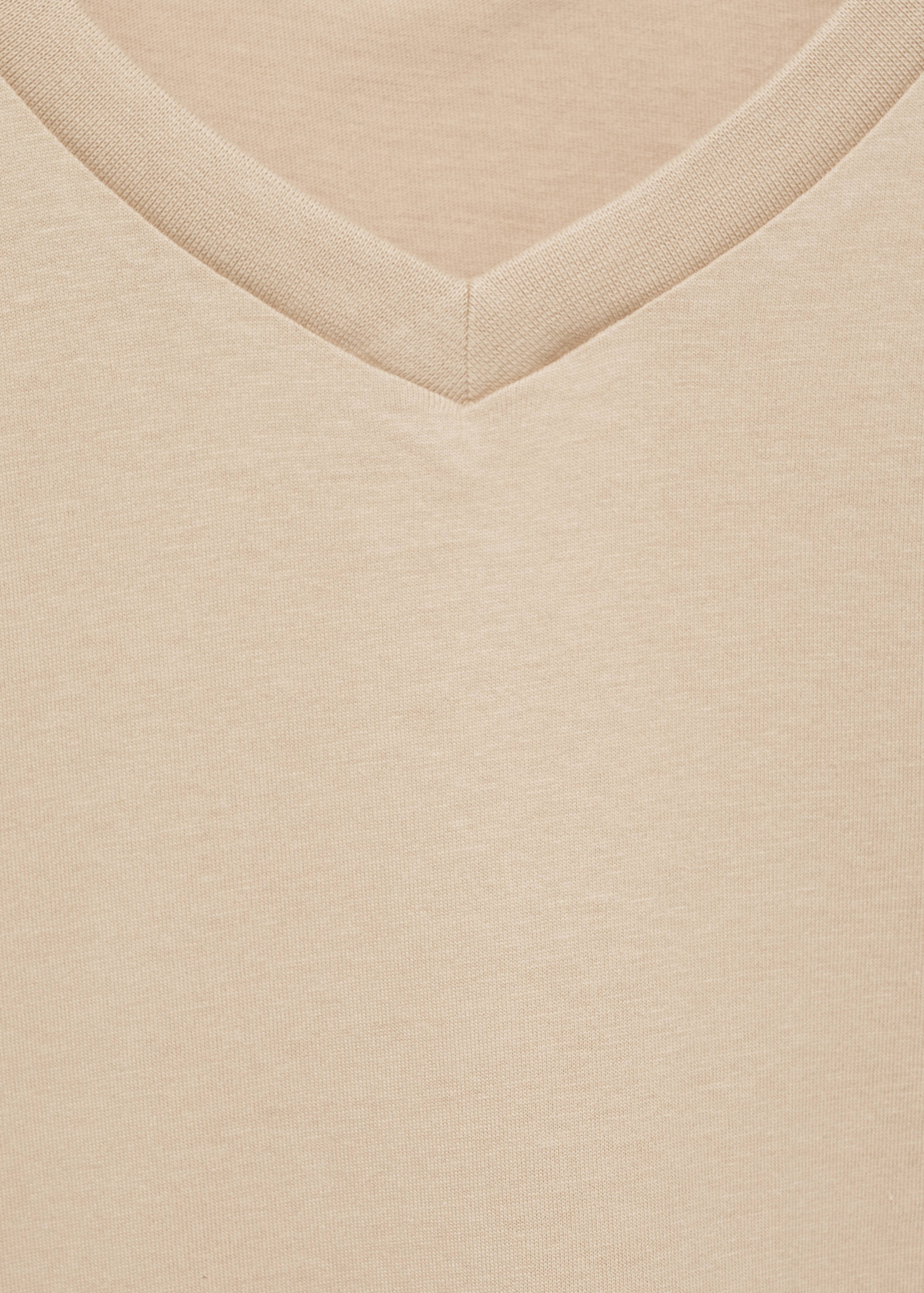 100% cotton slim-fit V-neck t-shirt - Details of the article 8