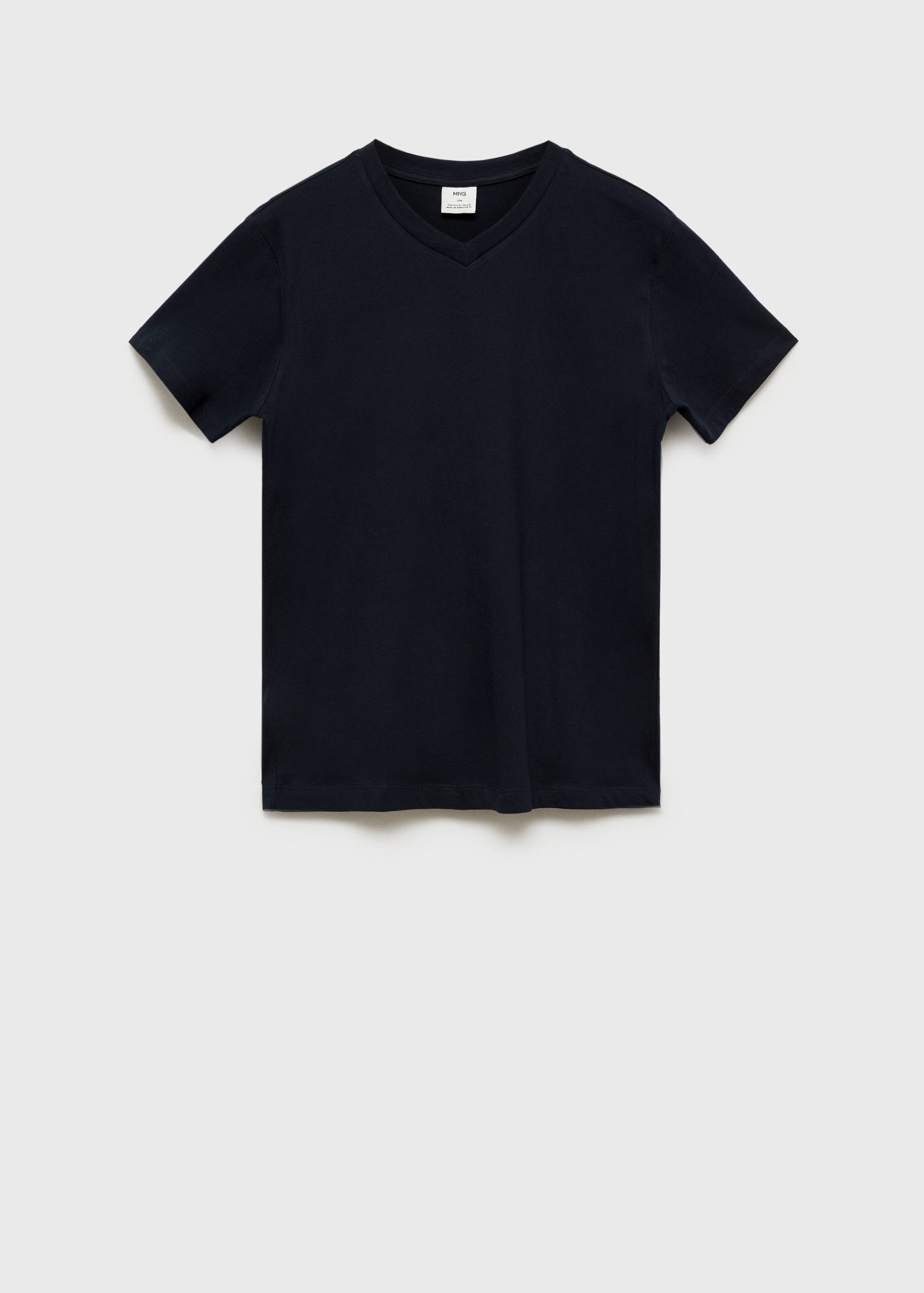 100% cotton slim-fit V-neck t-shirt - Article without model