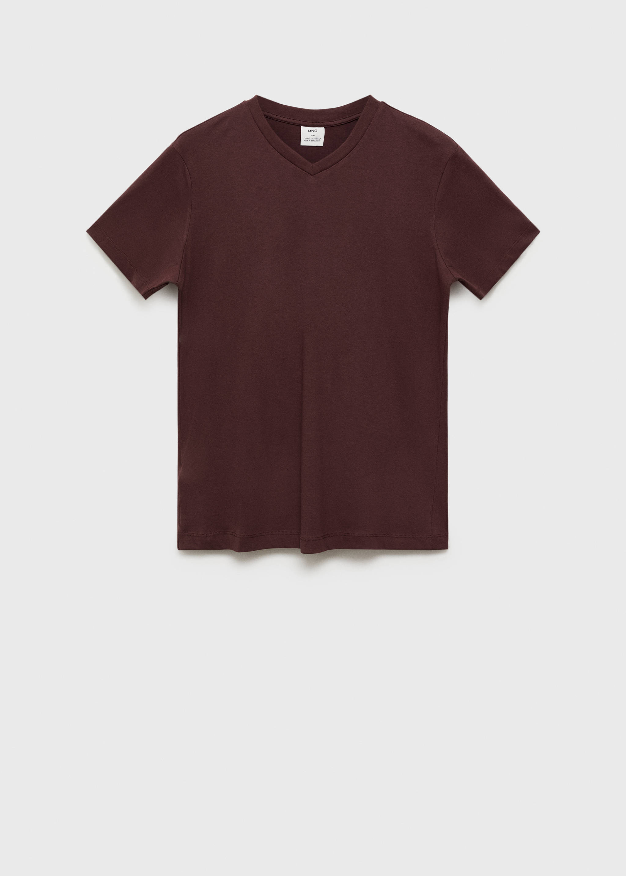 100% cotton slim-fit V-neck t-shirt - Article without model