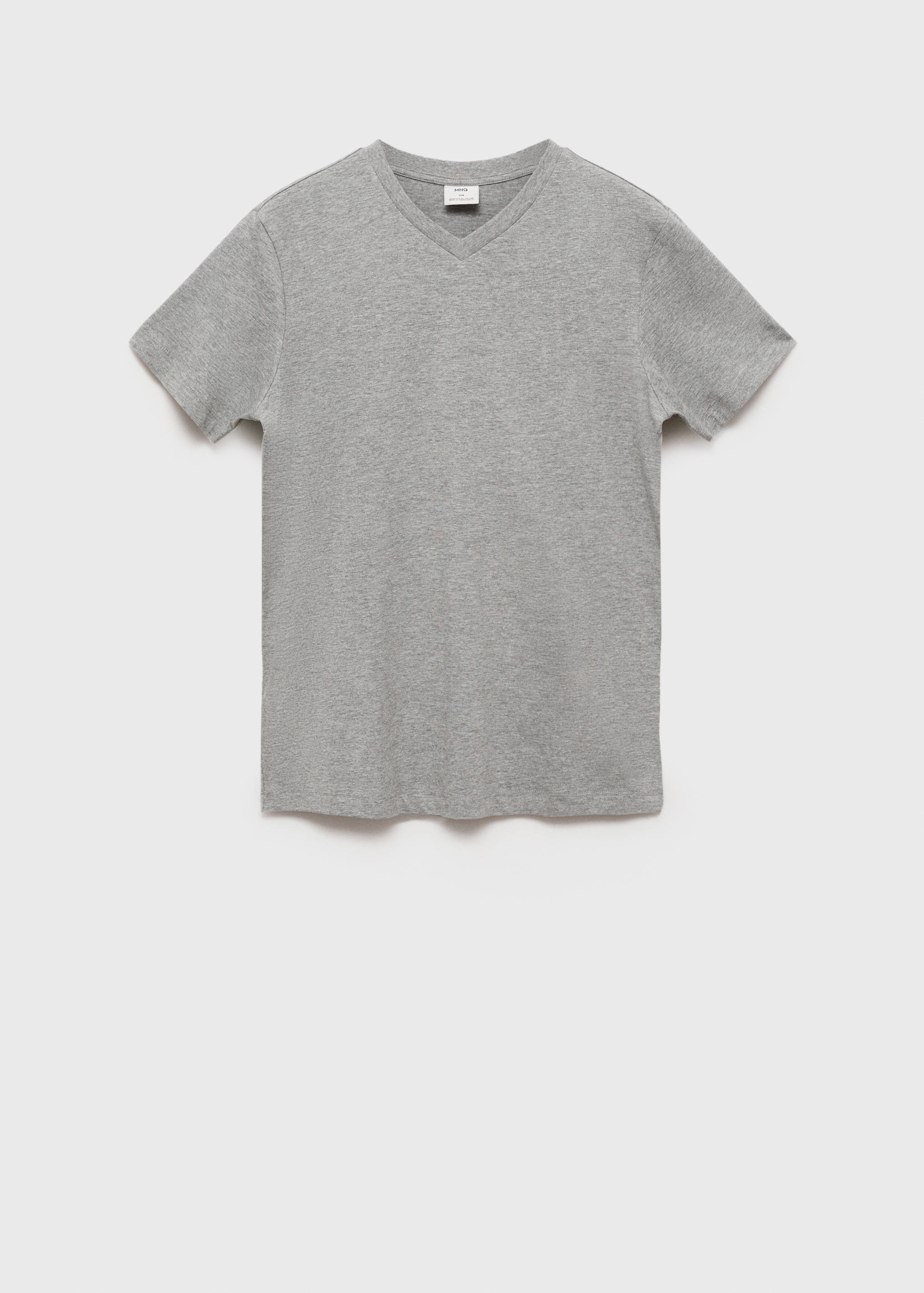 T-shirt col en V slim-fit 100 % coton - Article sans modèle