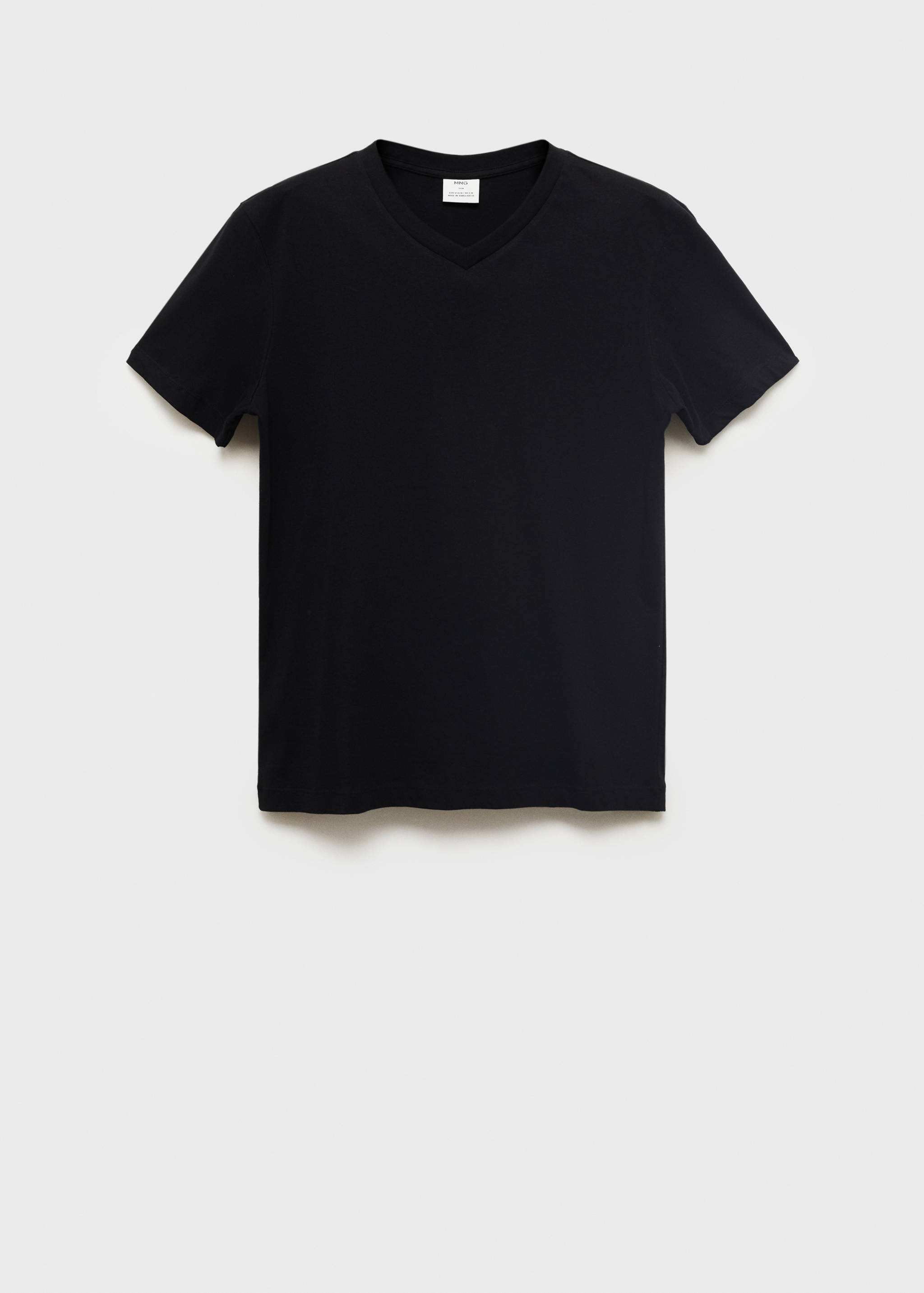 100% cotton slim-fit V-neck t-shirt - Article without model