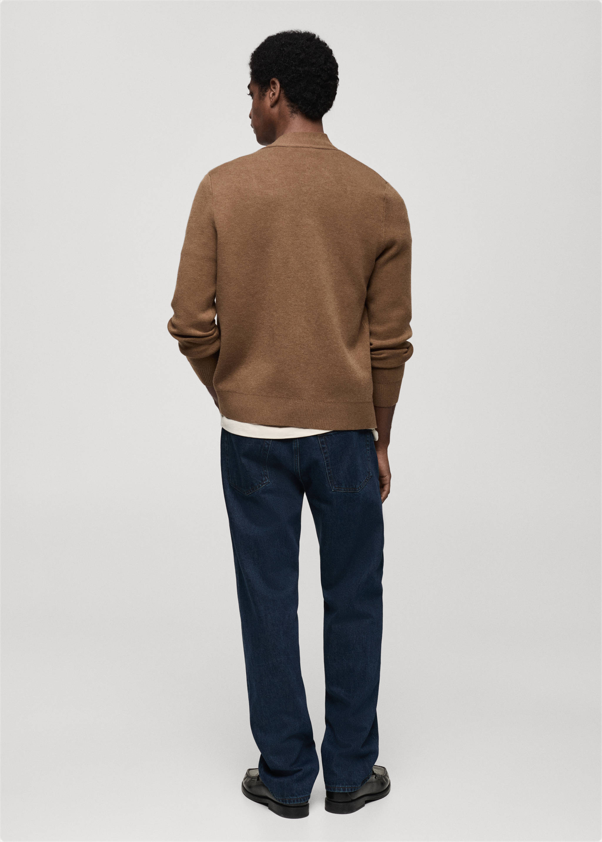 Knitted button cardigan - Reverse of the article