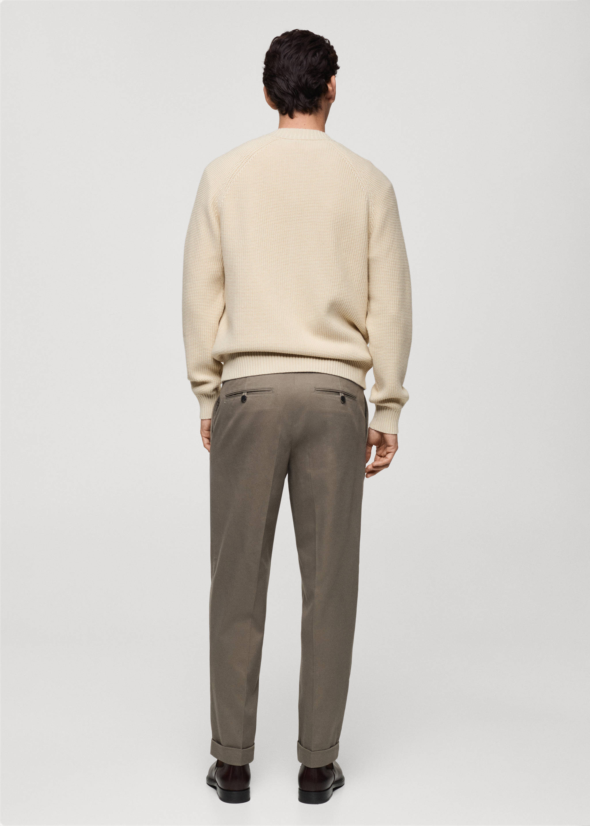 Cárdigan punto estructura cremallera - Reverso del artículo