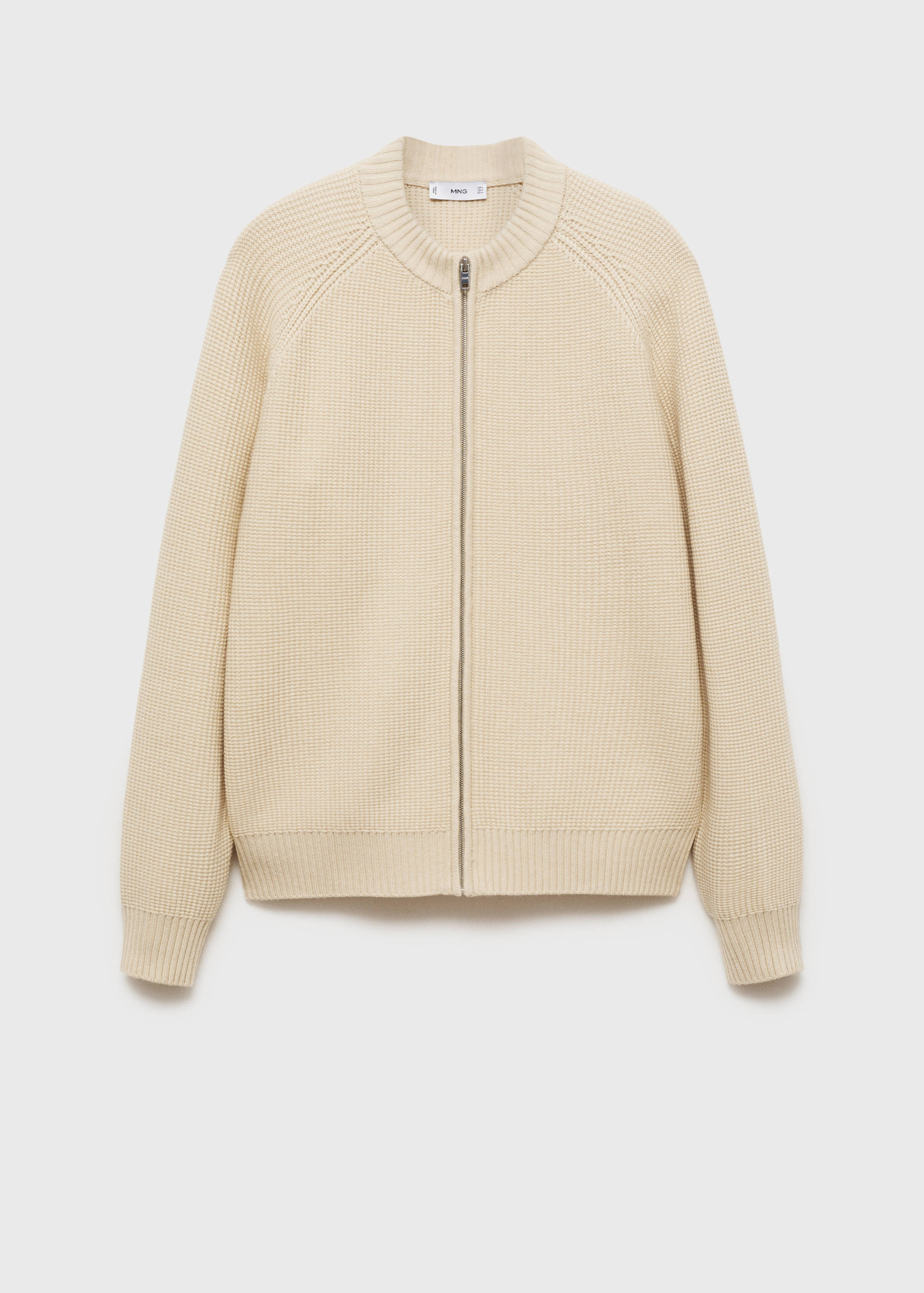 Cárdigan punto estructura cremallera - Artículo sin modelo