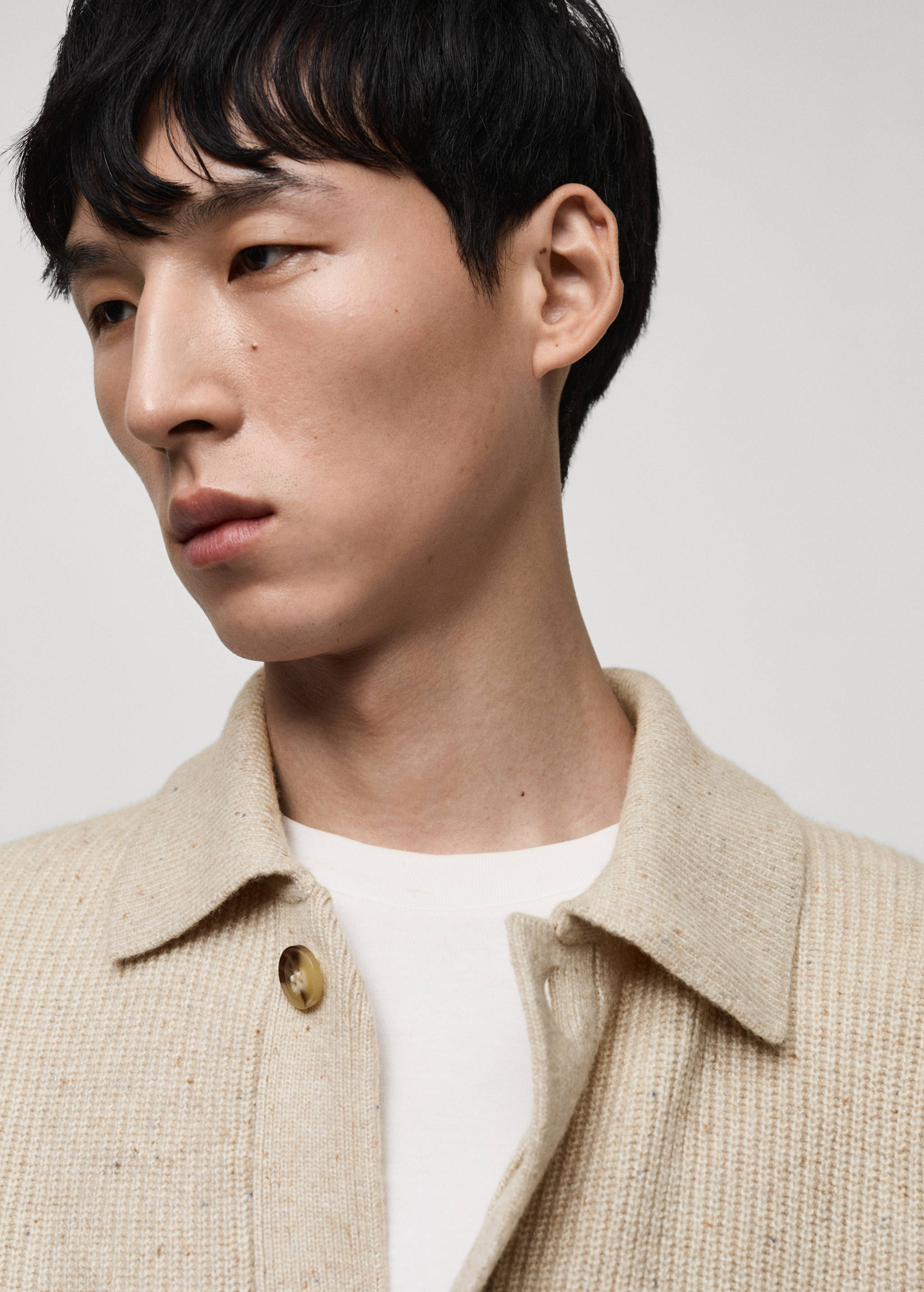 Ribbed knit cardigan - Details of the article 1