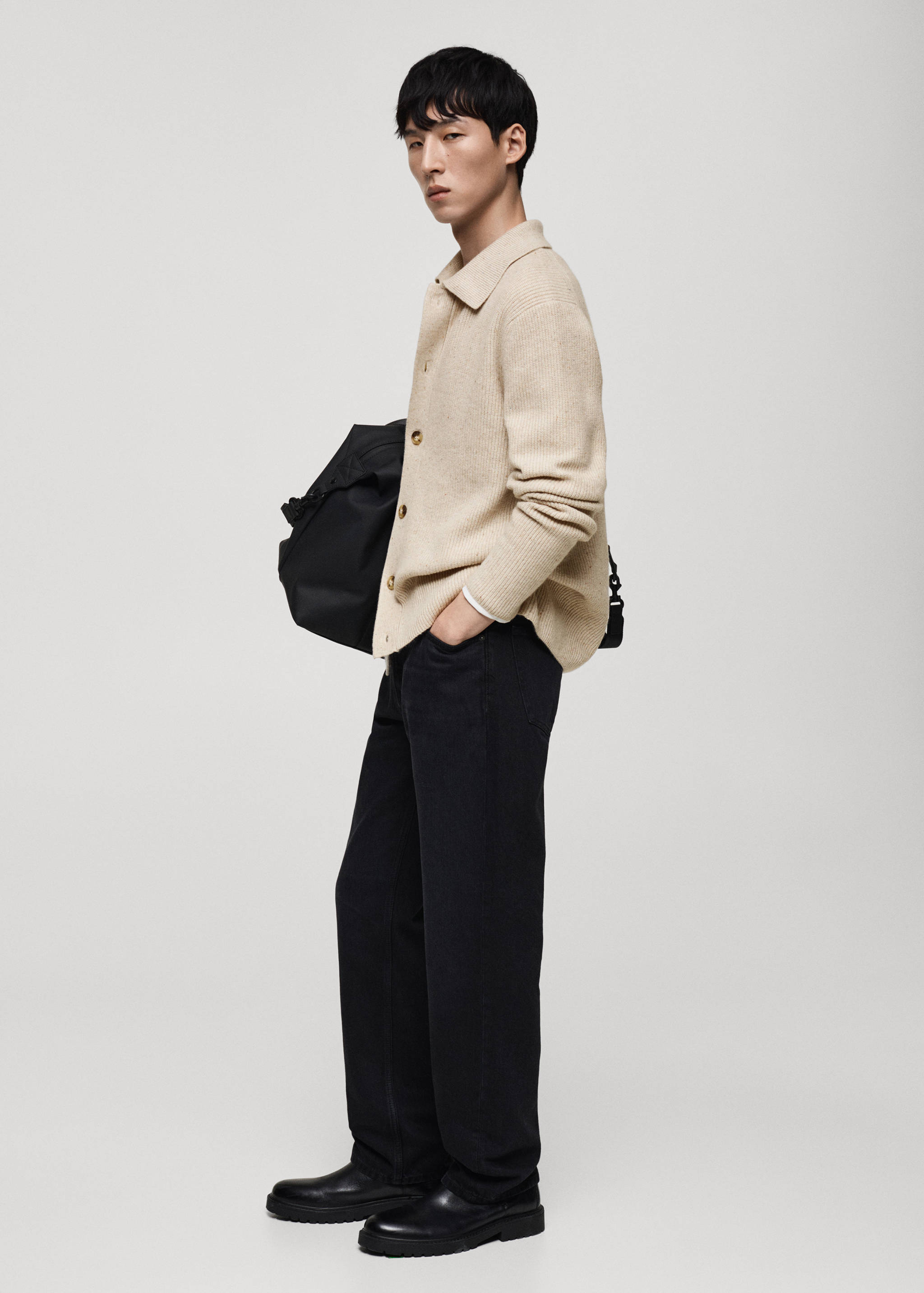 Ribbed knit cardigan - Details of the article 2