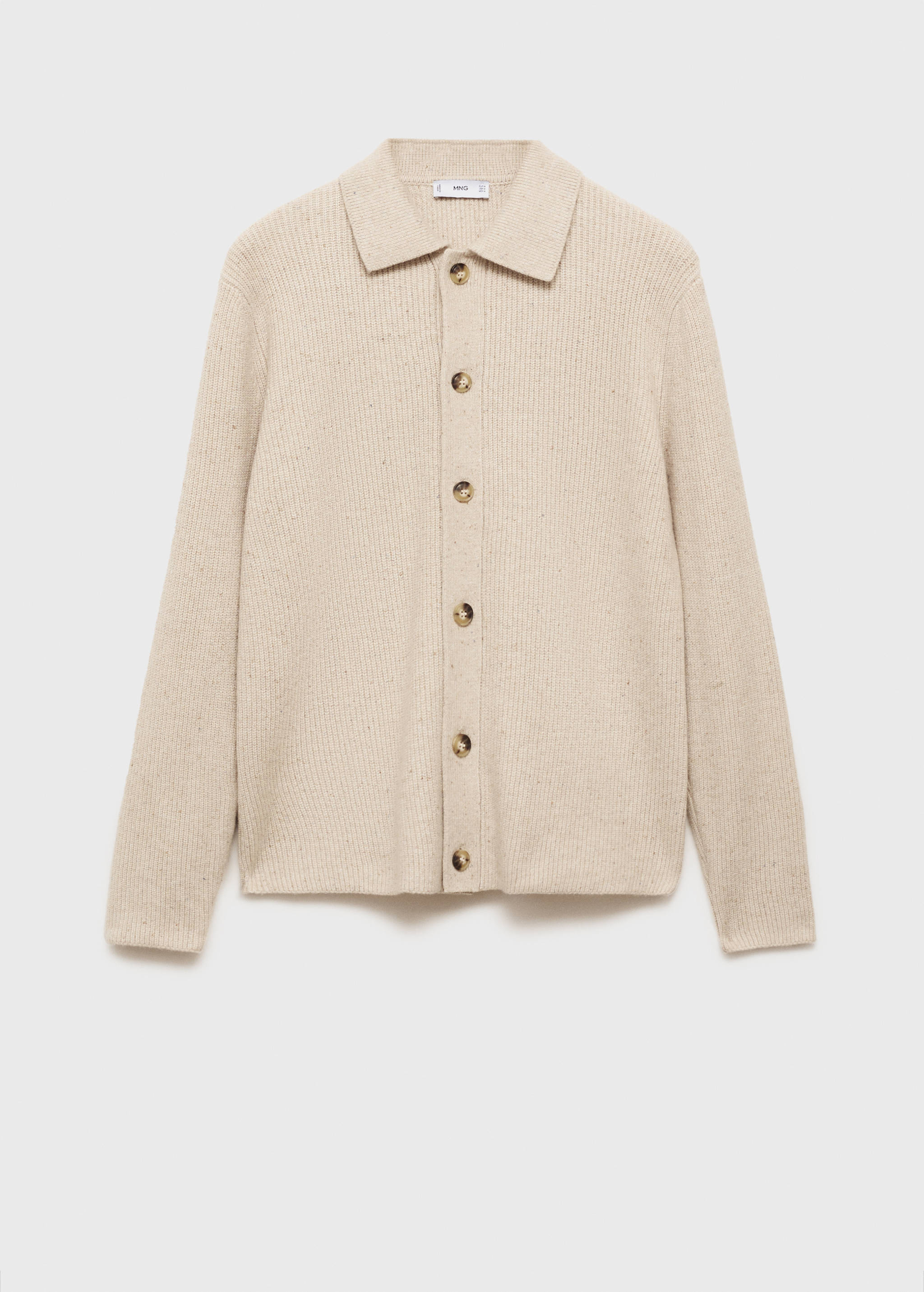 Ribbed knit cardigan - Article without model