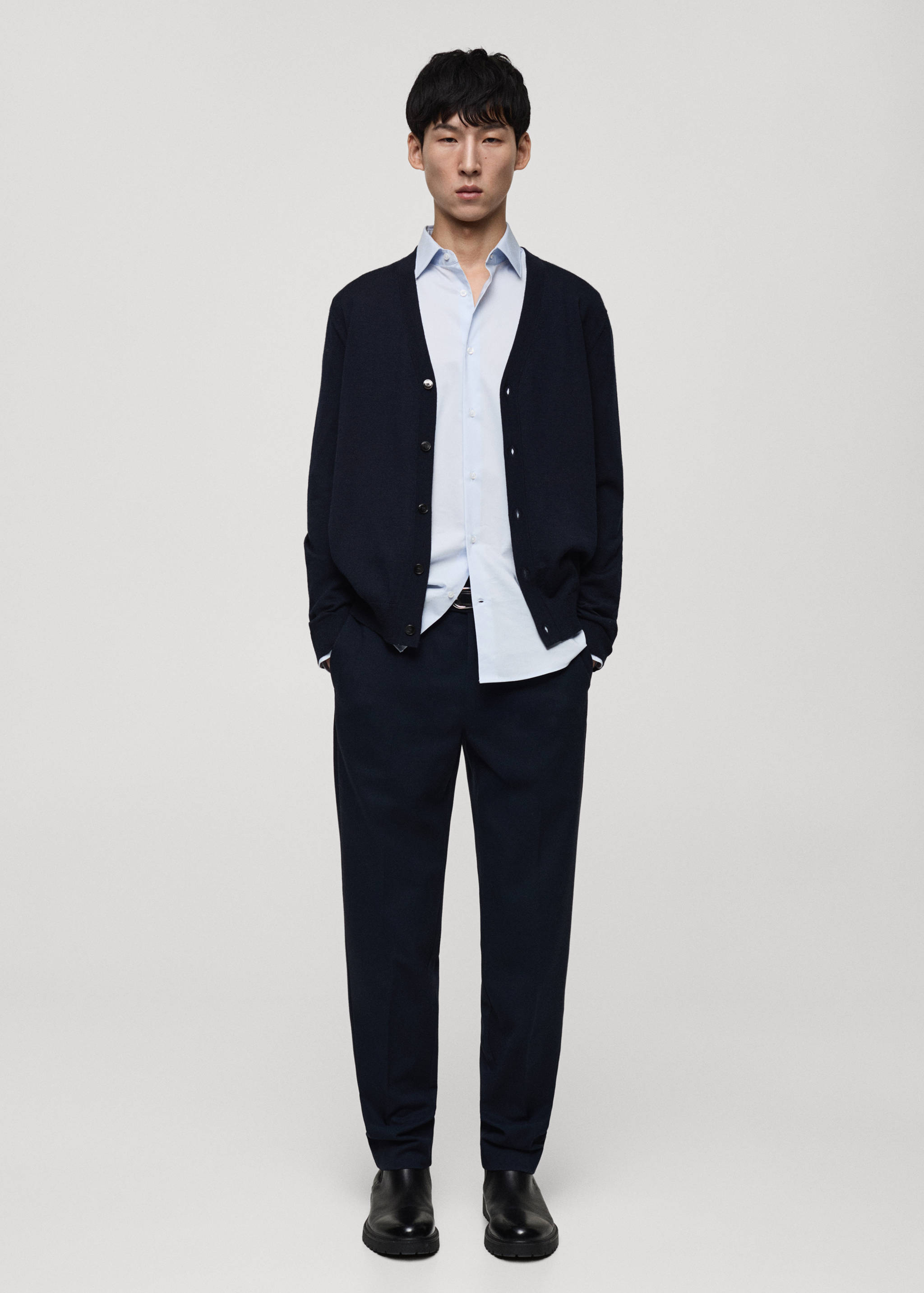 Cardigan 100 % laine mérinos - Plan général