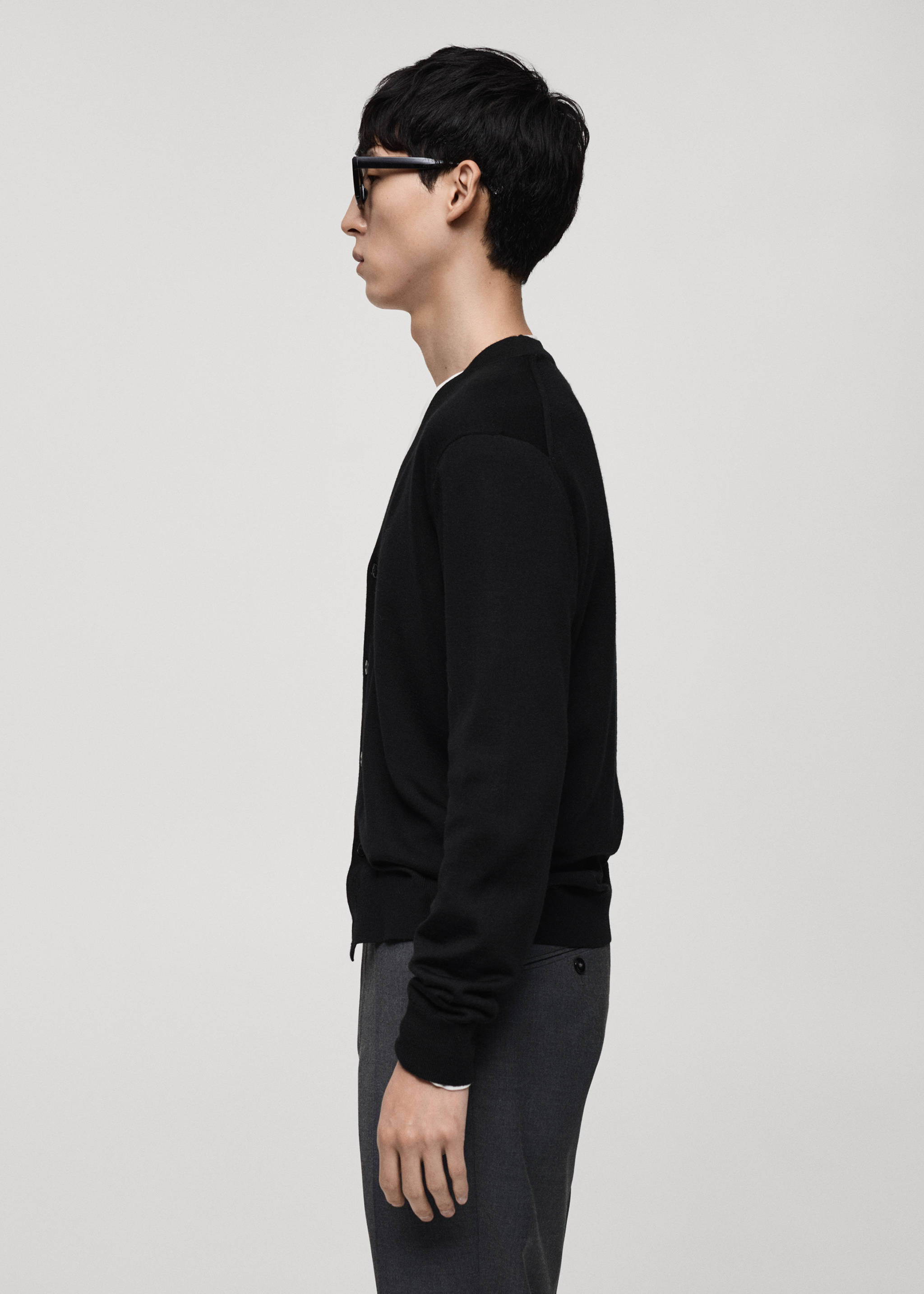 100% merino wool cardigan - Details of the article 2