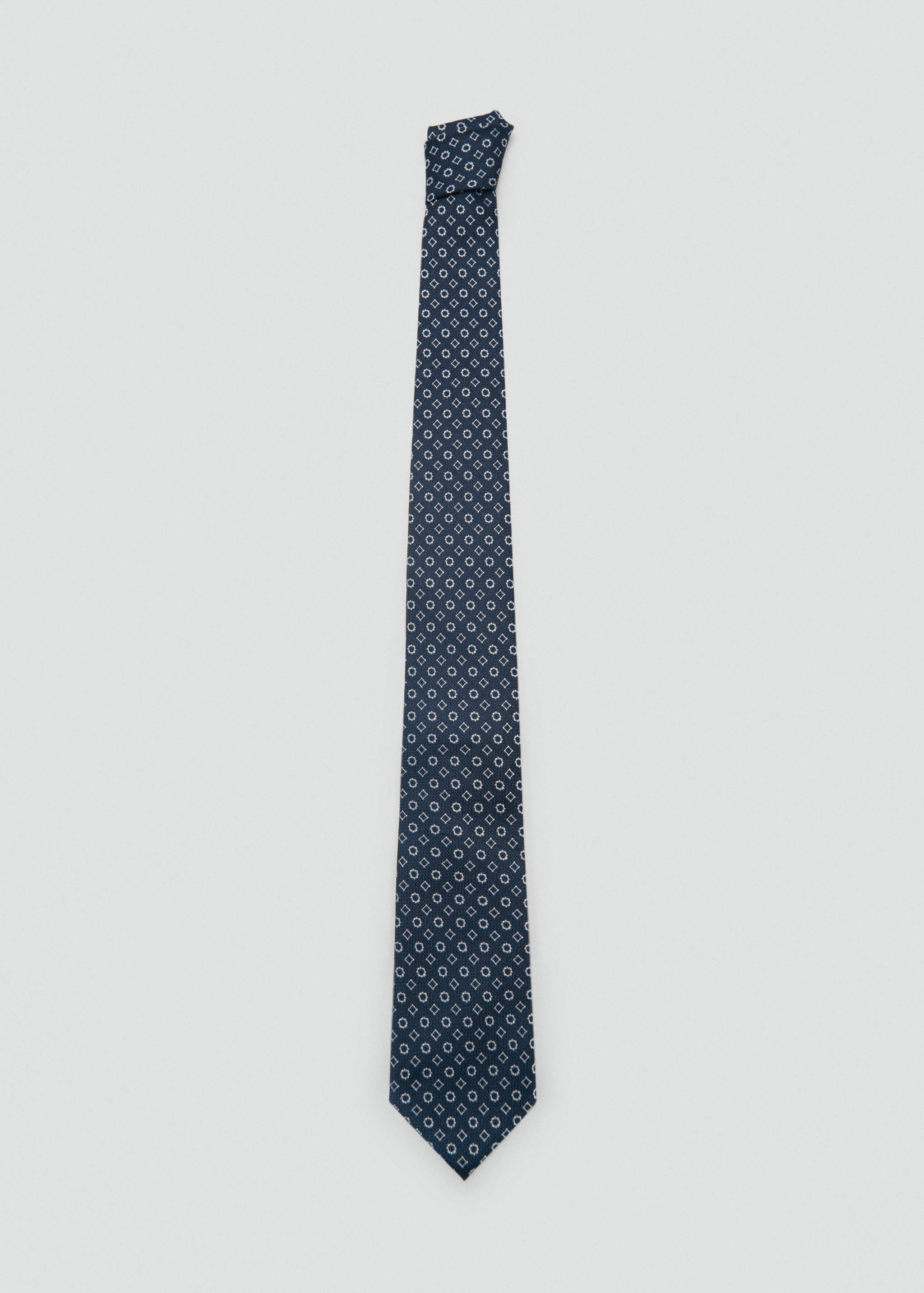 Geometric patterned silk tie - Article without model