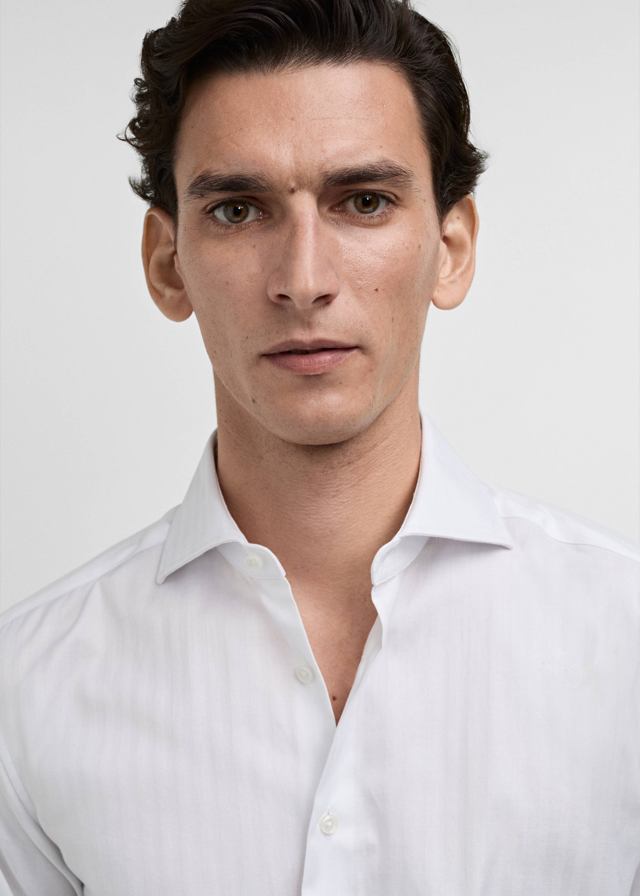 قميص بدلة سليم فيت من القطن 100٪ - تفاصيل المنتج 1