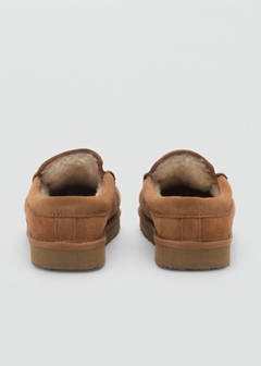 Suede clogs with sheepskin lining — Brown 3