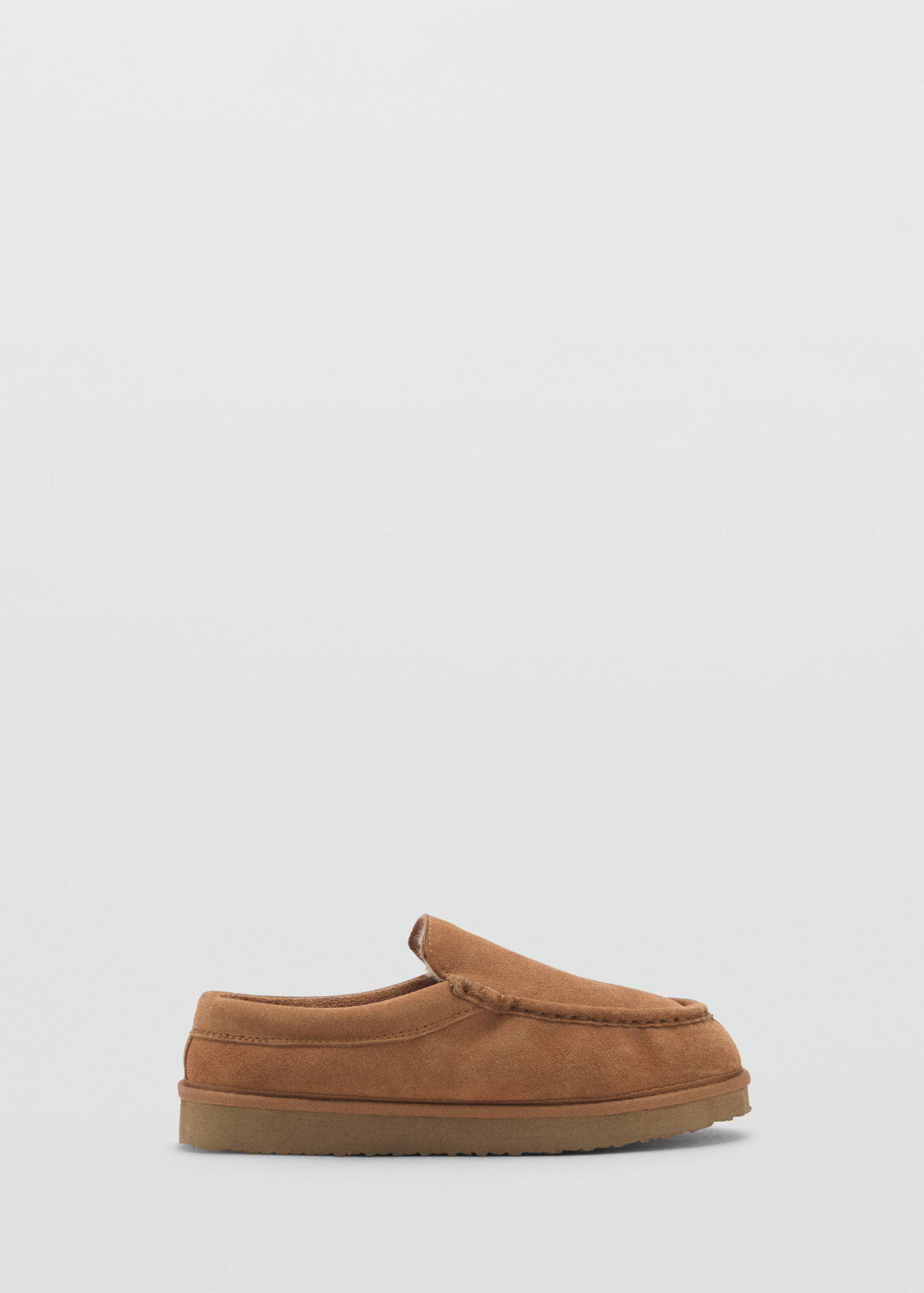 Suede clogs with sheepskin lining - Article without model