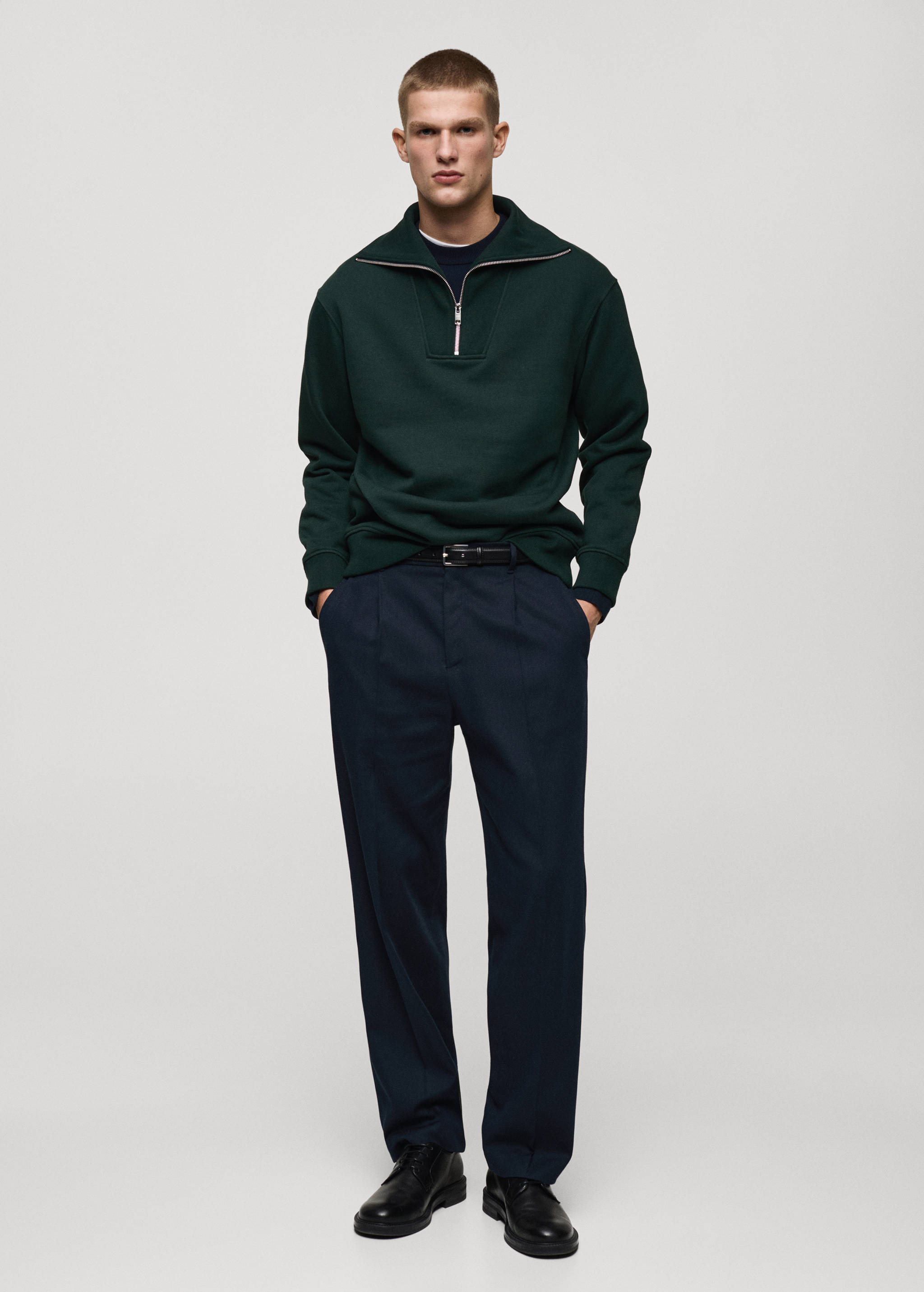 Regular-fit zip-neck sweatshirt - General plane