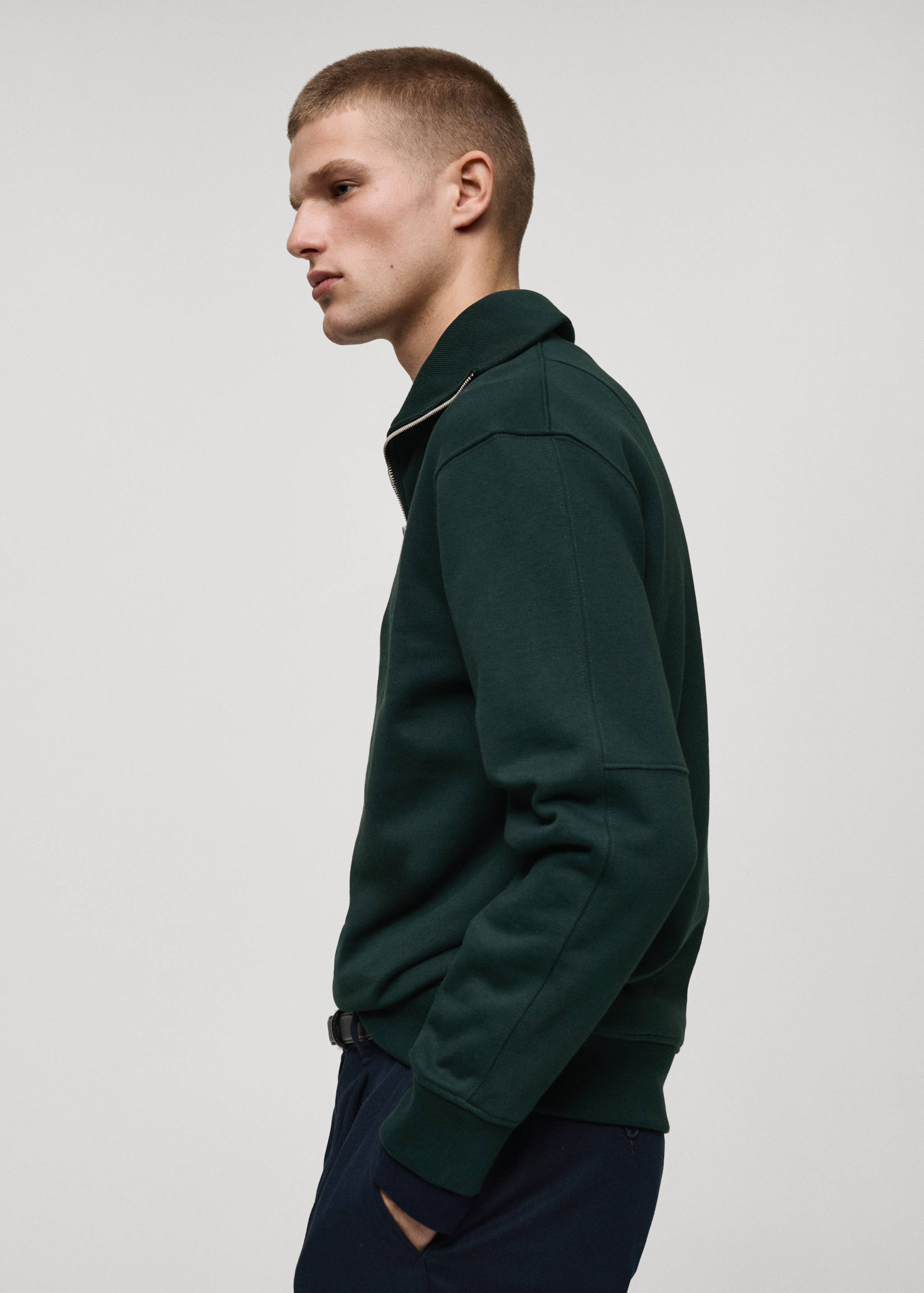 Regular-fit zip-neck sweatshirt - Details of the article 2