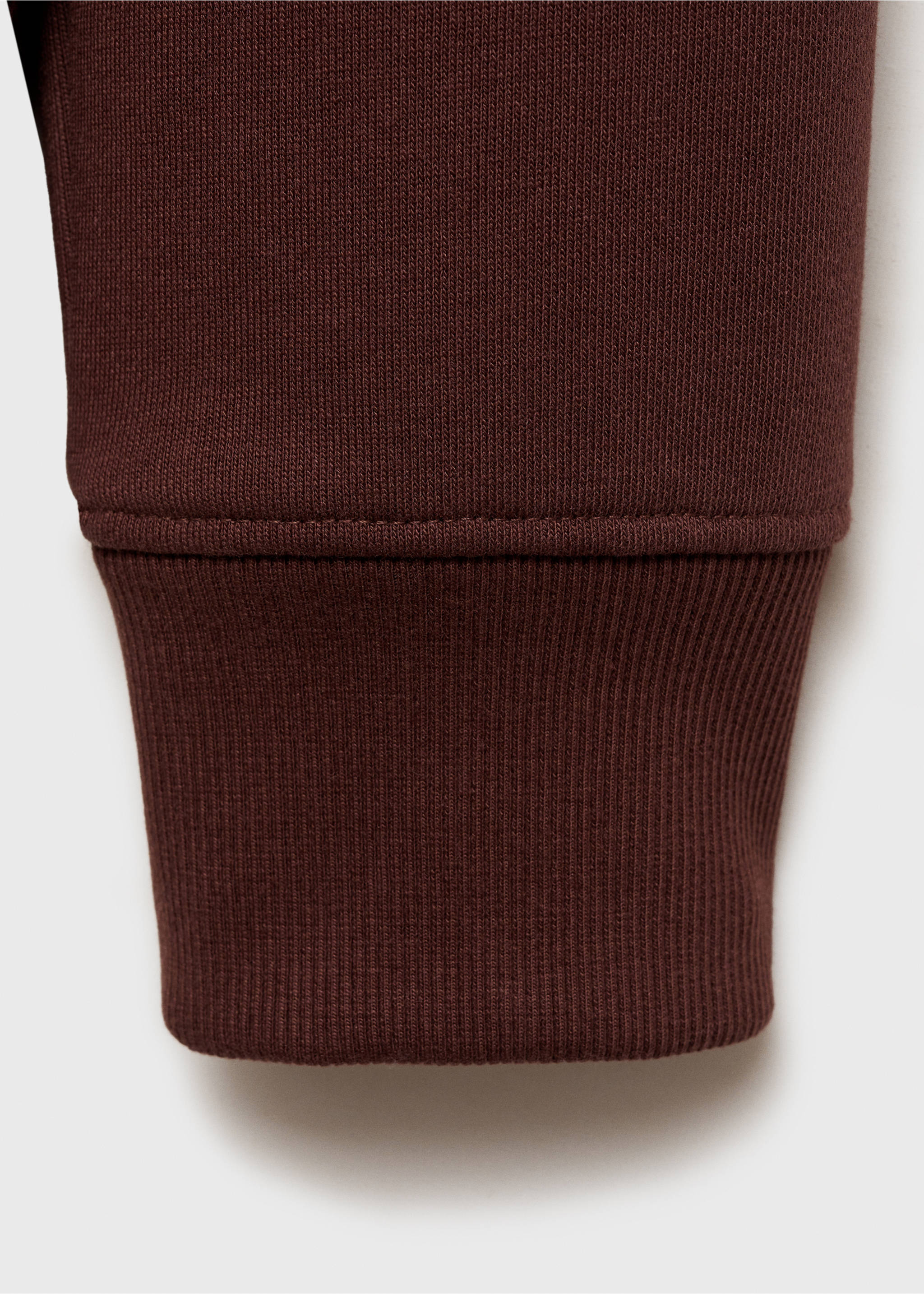 Regular kesim pamuklu polo sweatshirt - Ürün detayı 0, Burgonya Rengi. Ref: 87030618-00.