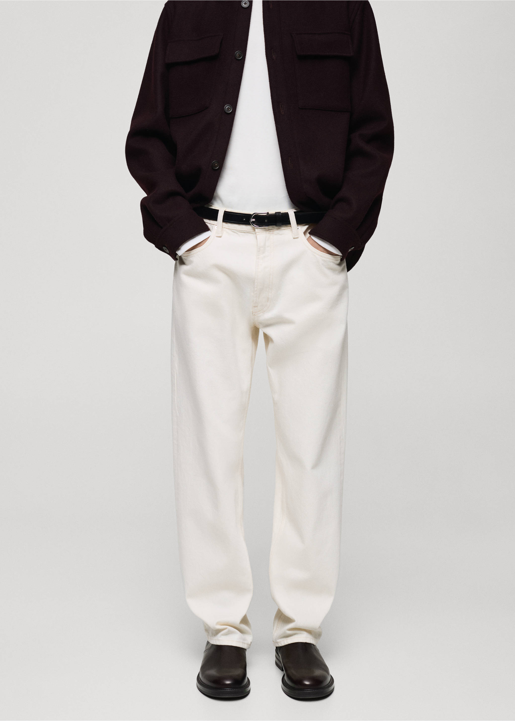 Джинсы Moby straight fit - Средний план, Грязно-белый. Ref: 87030620-00.