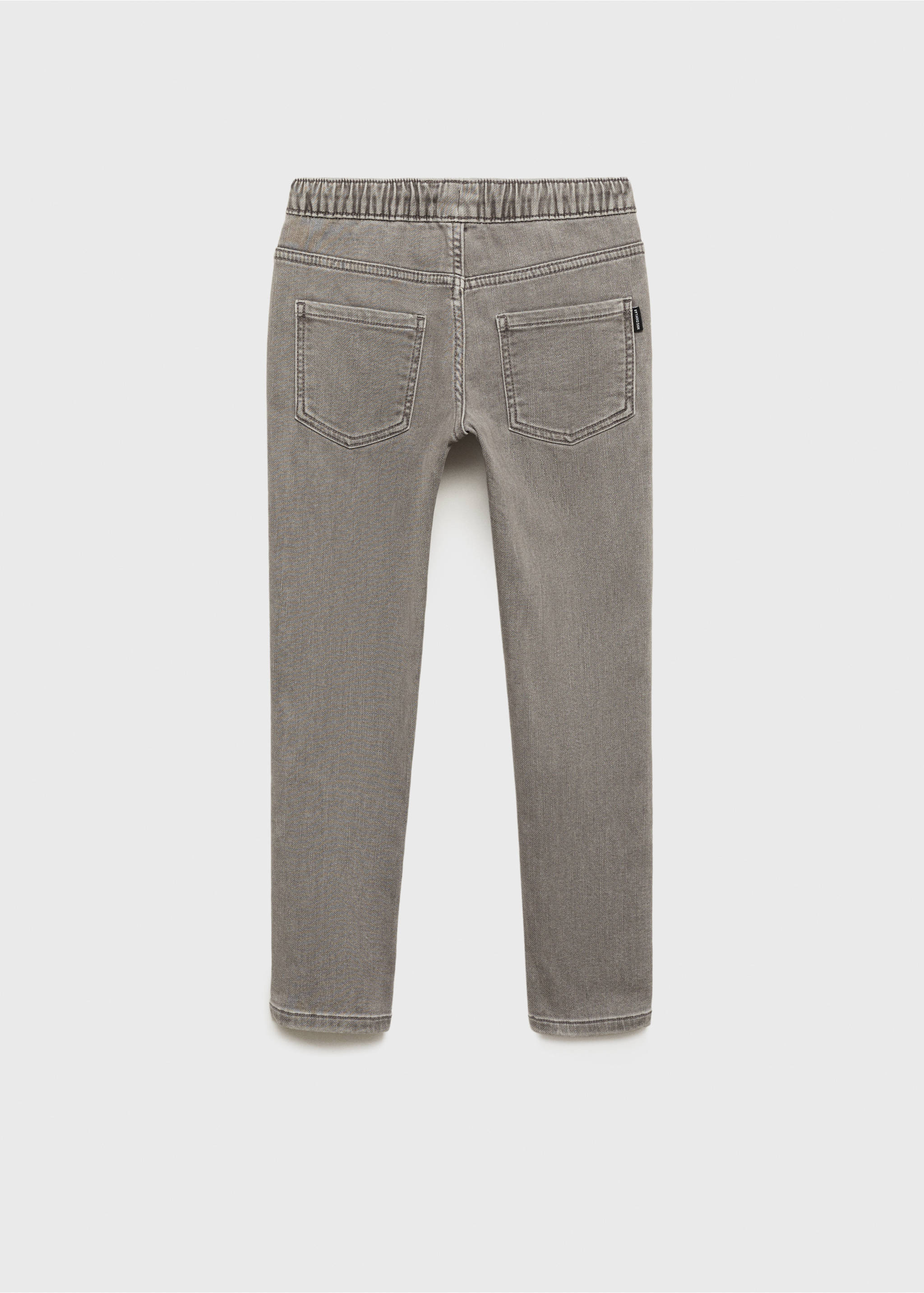 Jeans cintura elástica - Reverso del artículo, Gris. Ref: 87030622-00.