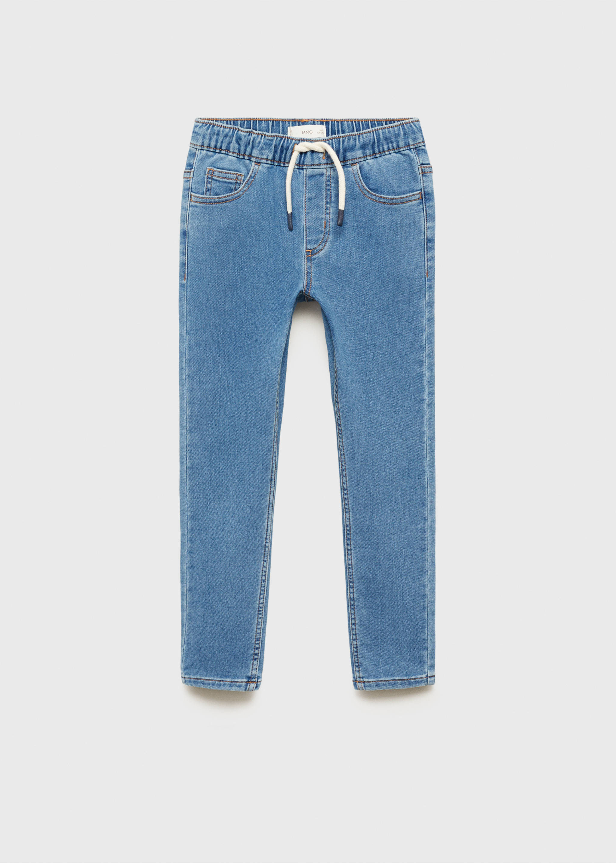 Jeans cintura elástica - Artículo sin modelo, Azul medio. Ref: 87030622-00.