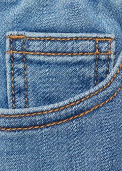 Drawstring waist jeans — Medium Blue 4