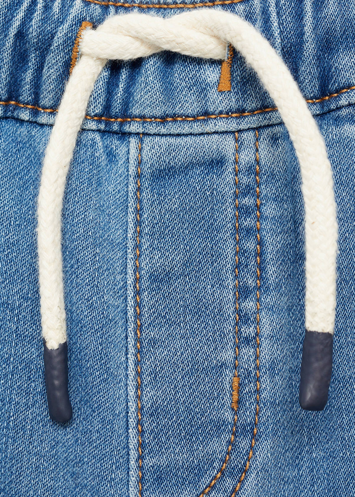 Drawstring waist jeans — Medium Blue
