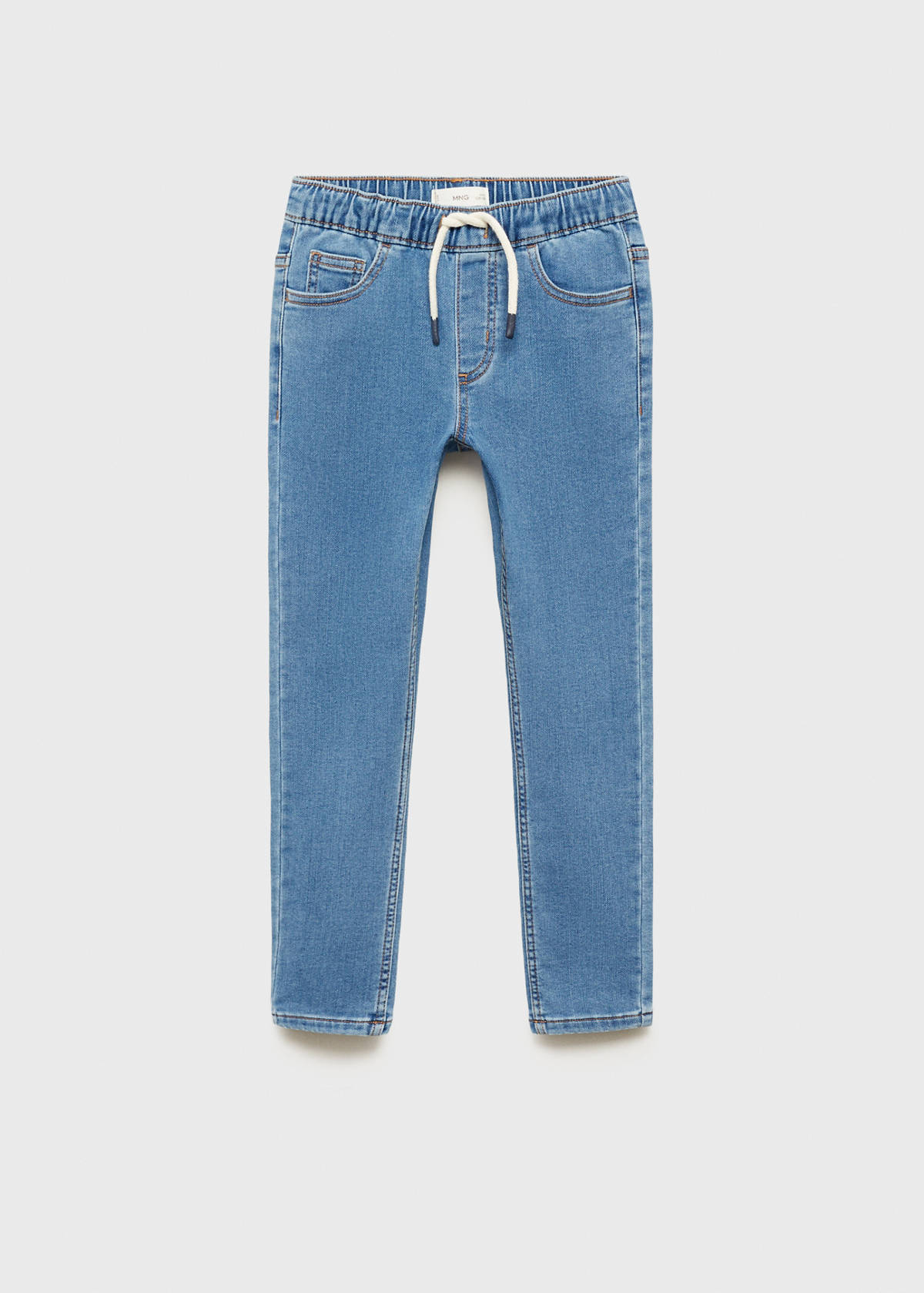 Drawstring waist jeans — Medium Blue