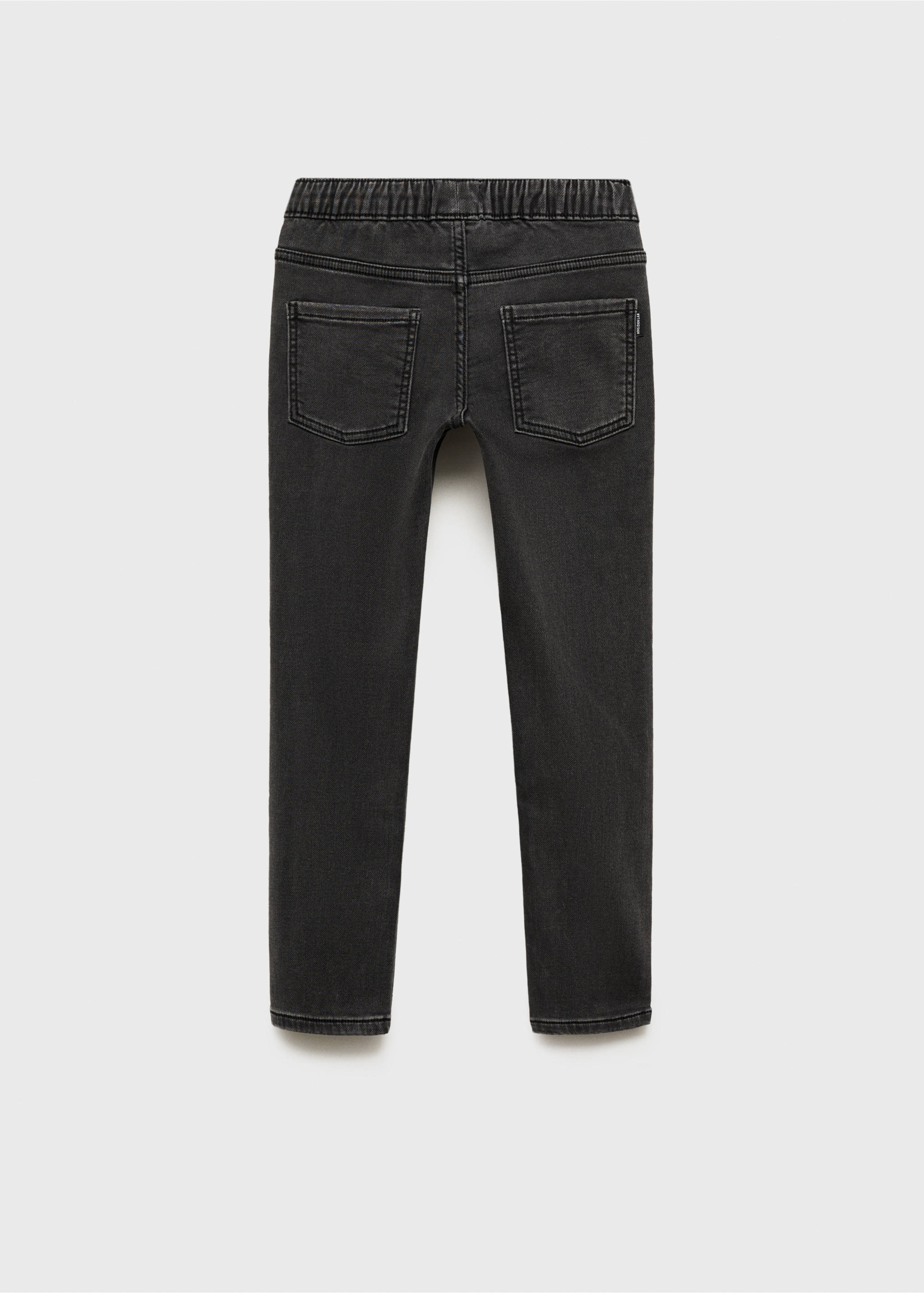 Jeans cintura elástica - Reverso del artículo, Denim negro. Ref: 87030622-00.