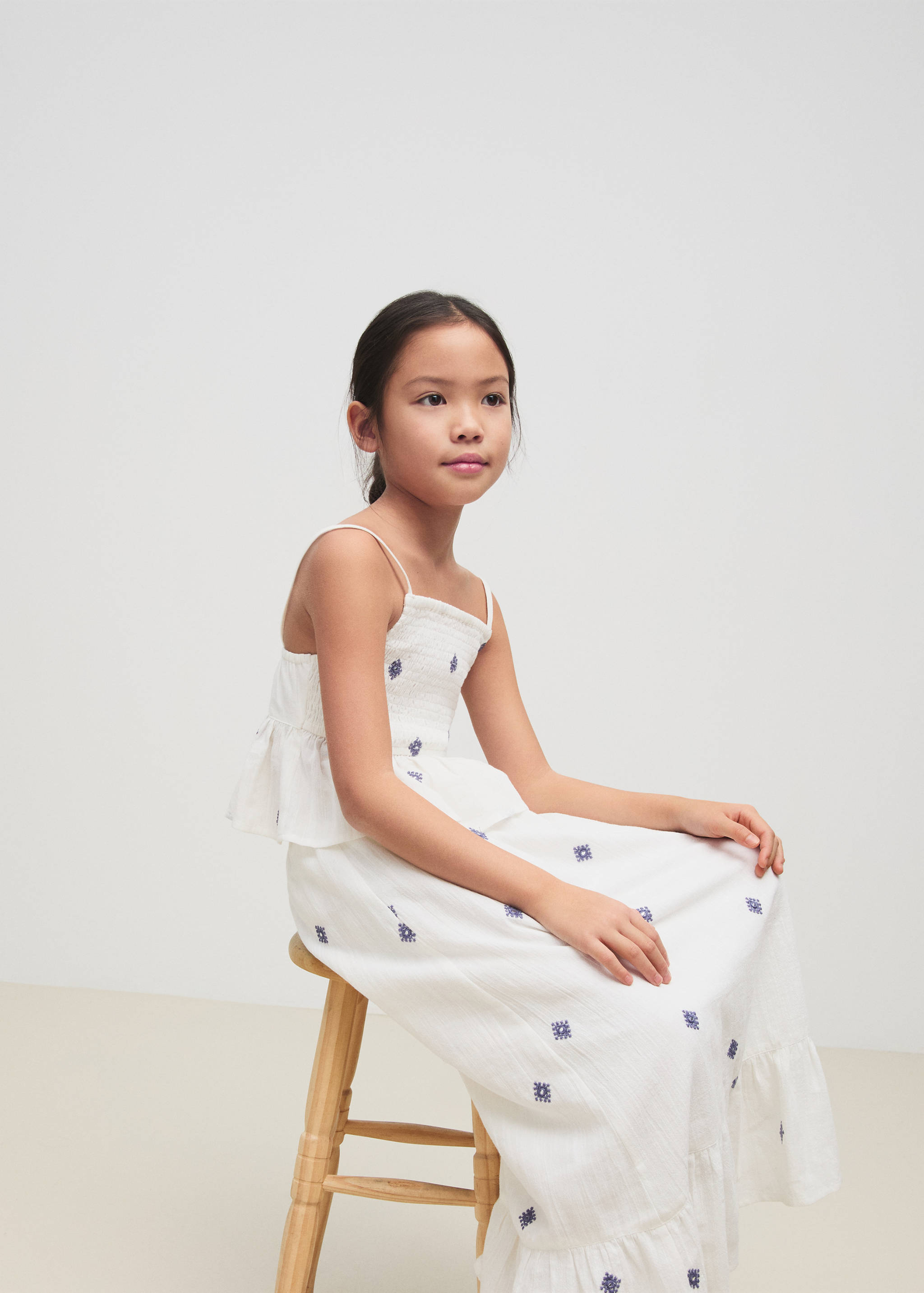 Ruffled blouse with embroidered details - Details of the article 1