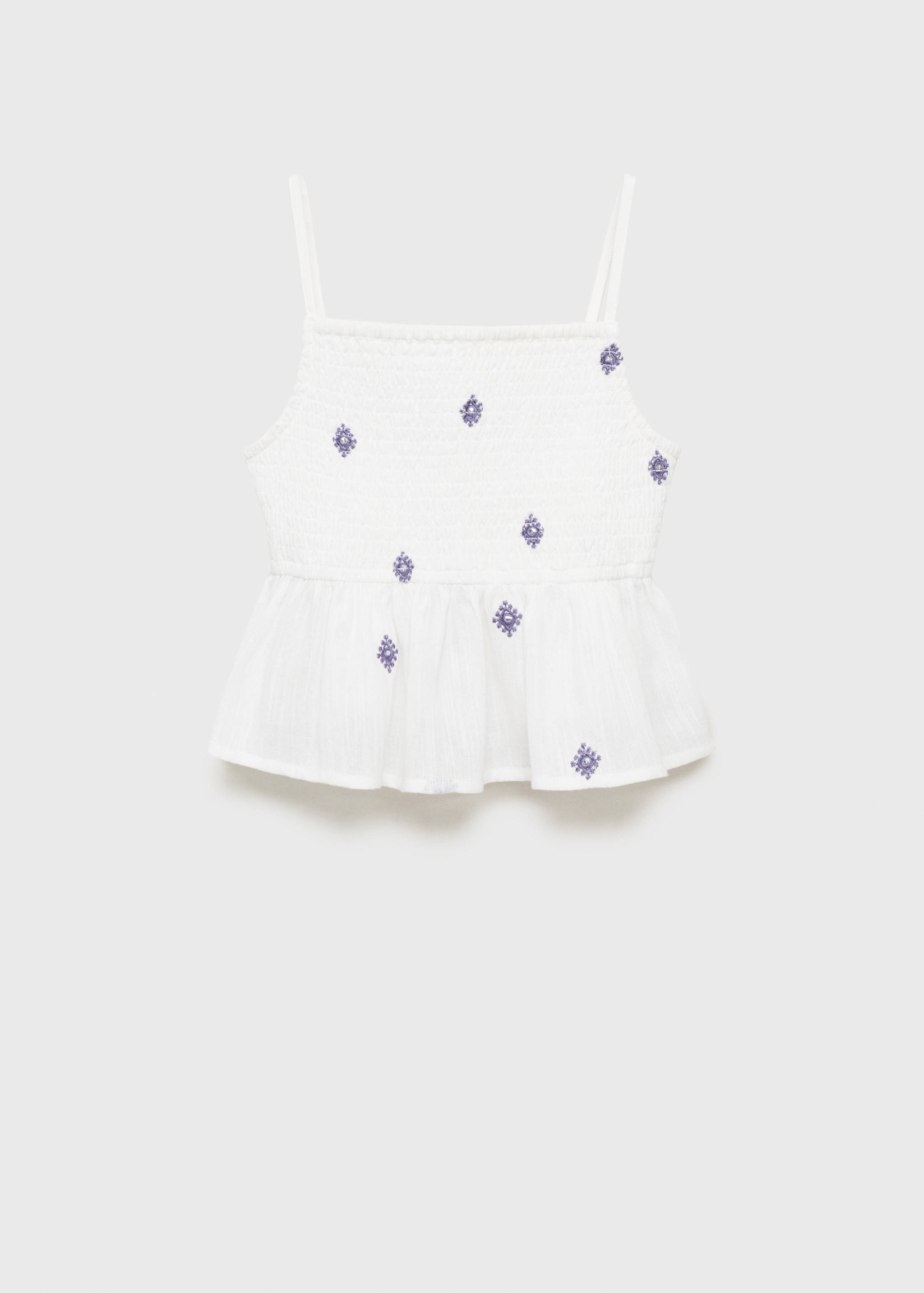 Ruffled blouse with embroidered details - Article without model