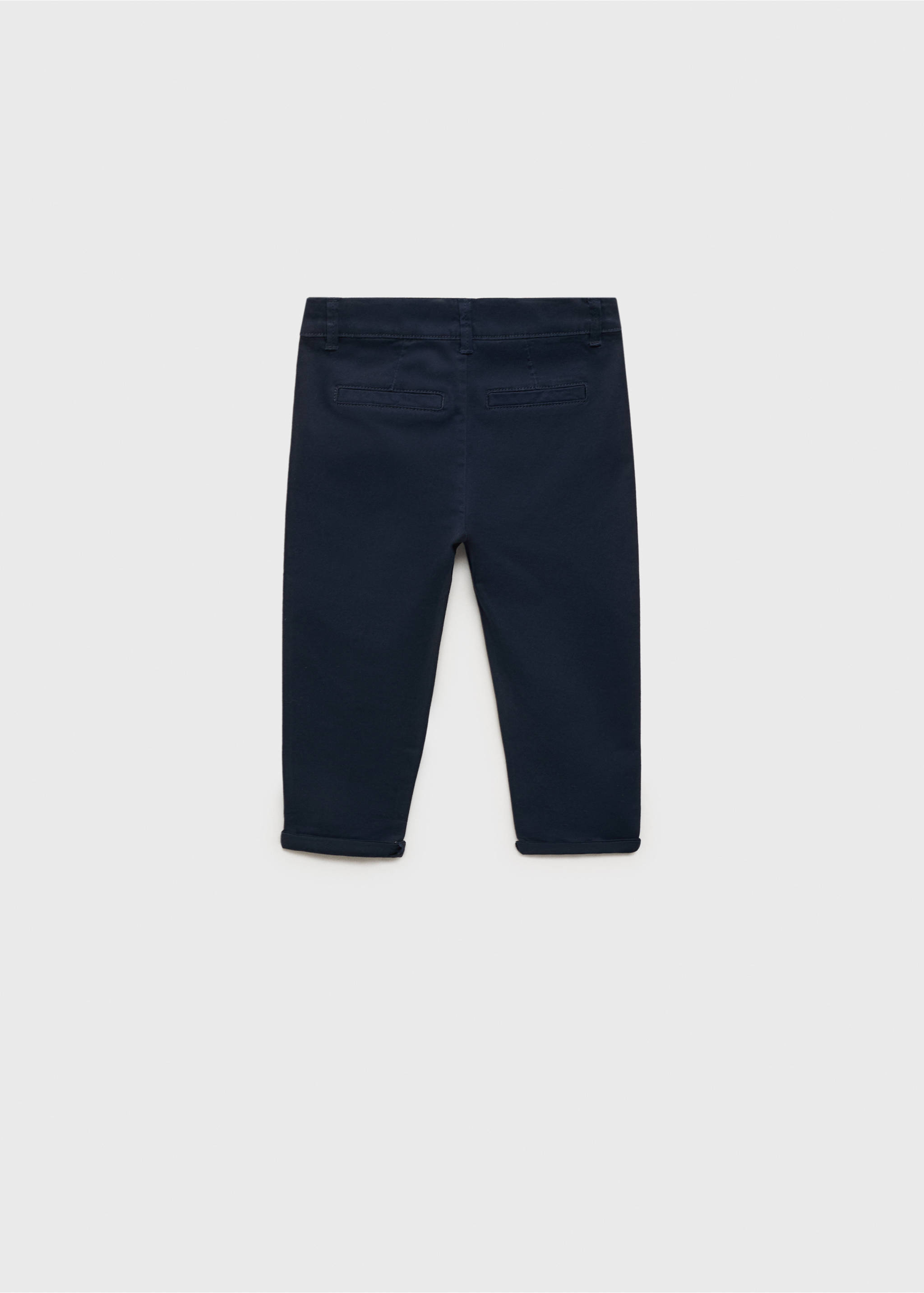 Cotton chinos - Reverse of the article, Dark Navy. Ref: 87030627-00.