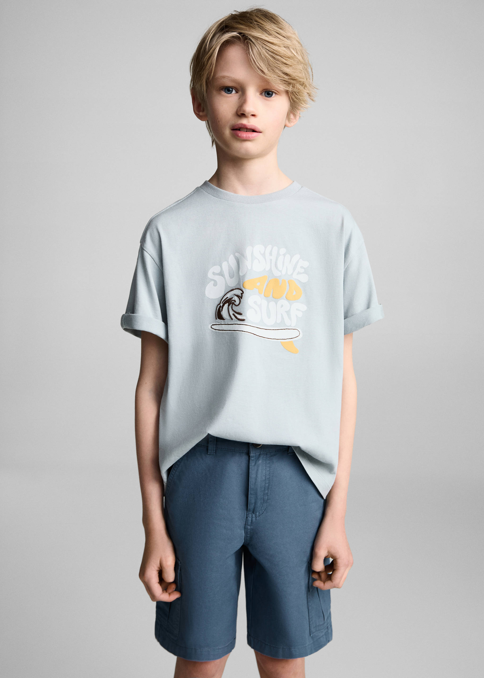 Bermudas algodón cargo - Plano medio