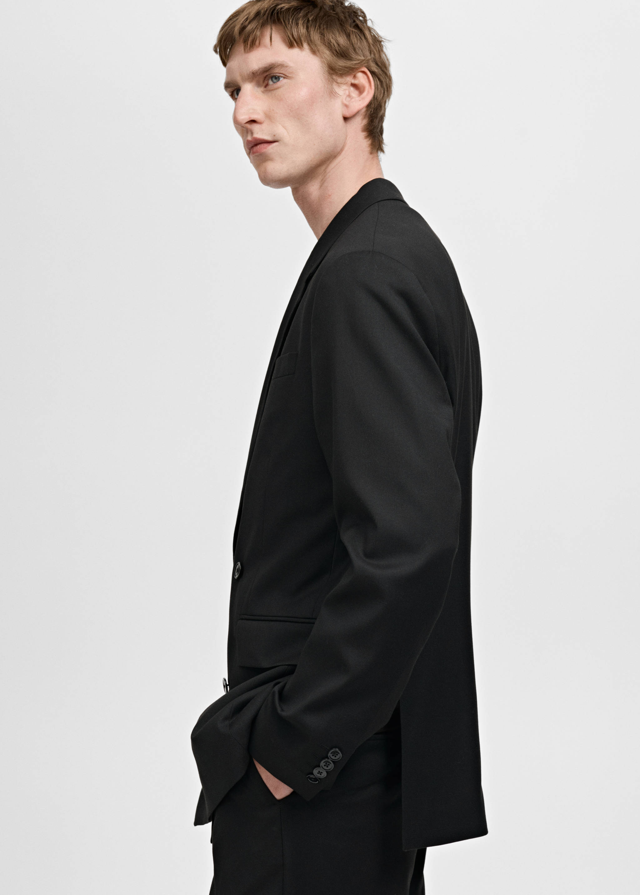 Boston regular-fit double-breasted suit jacket - Details of the article 4