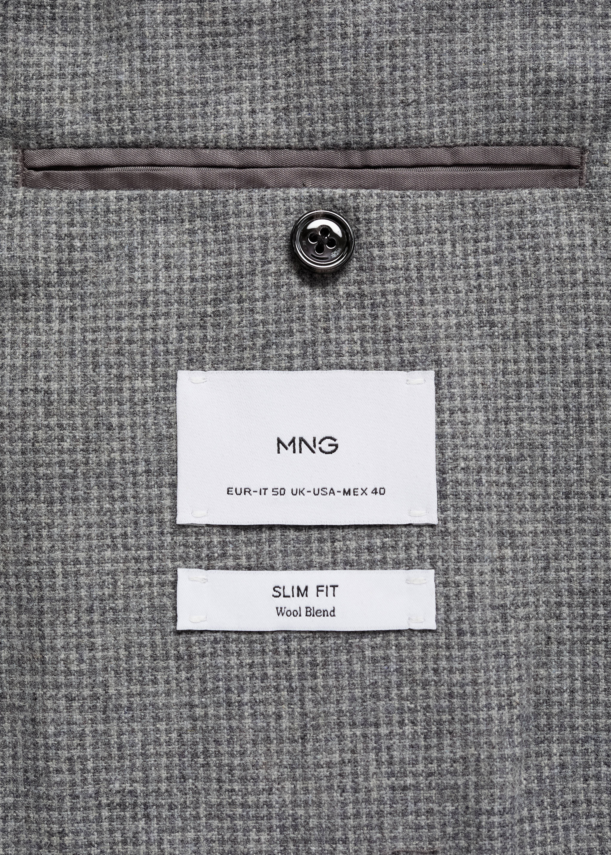 Slim-fit micro-houndstooth wool jacket - Details of the article 8