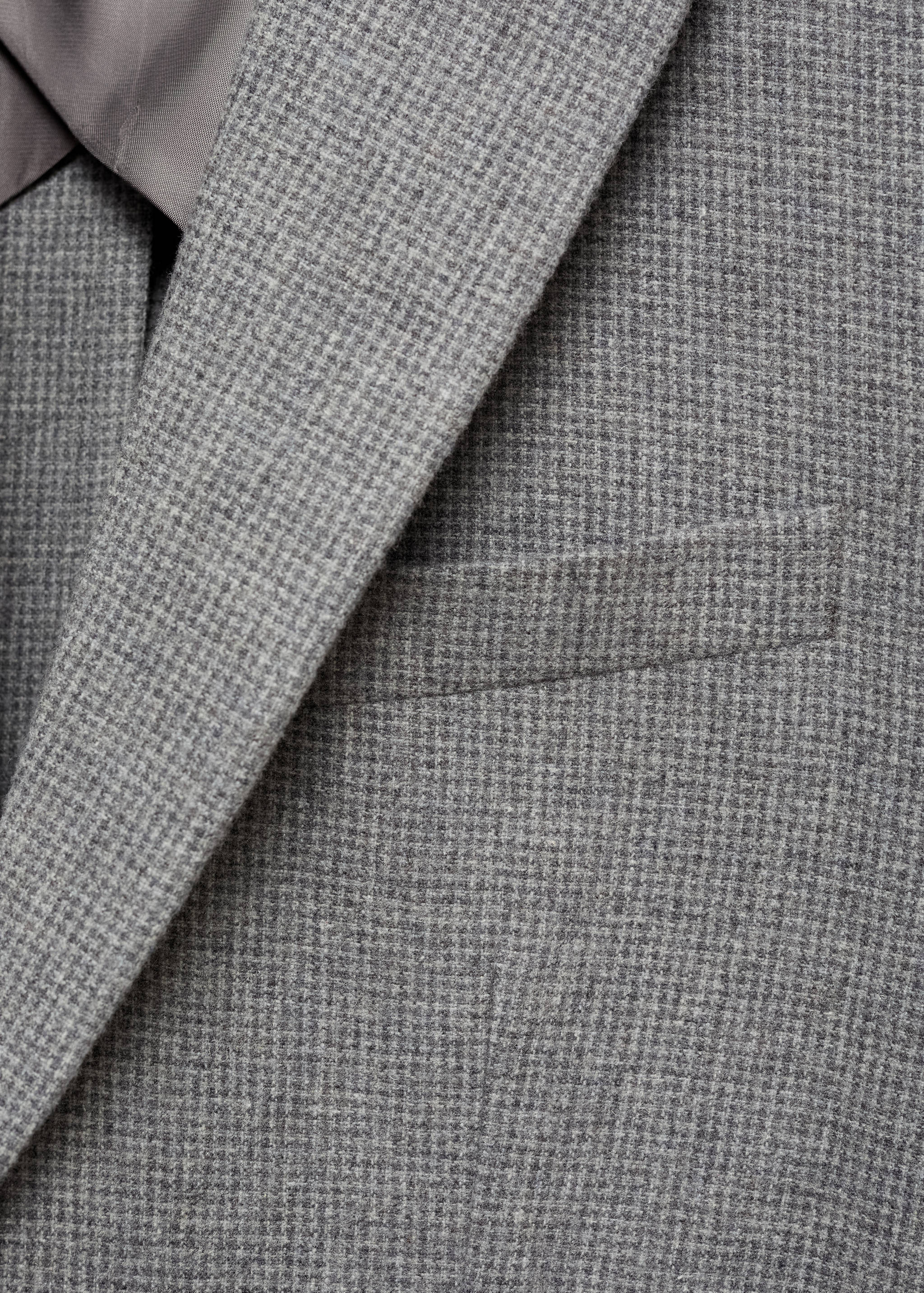 Slim-fit micro-houndstooth wool jacket - Details of the article 0