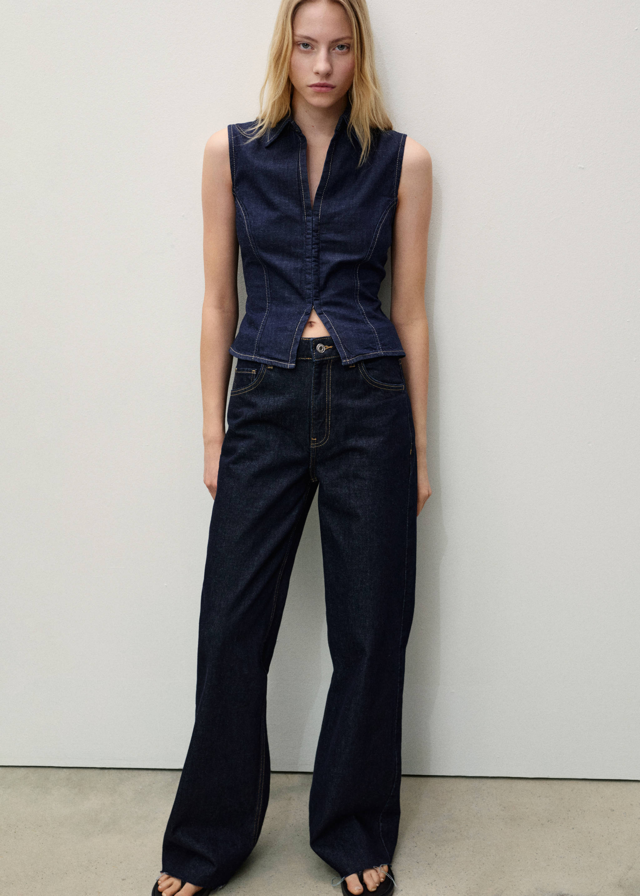 Danila wide leg rinse-wash jeans - Details of the article 1