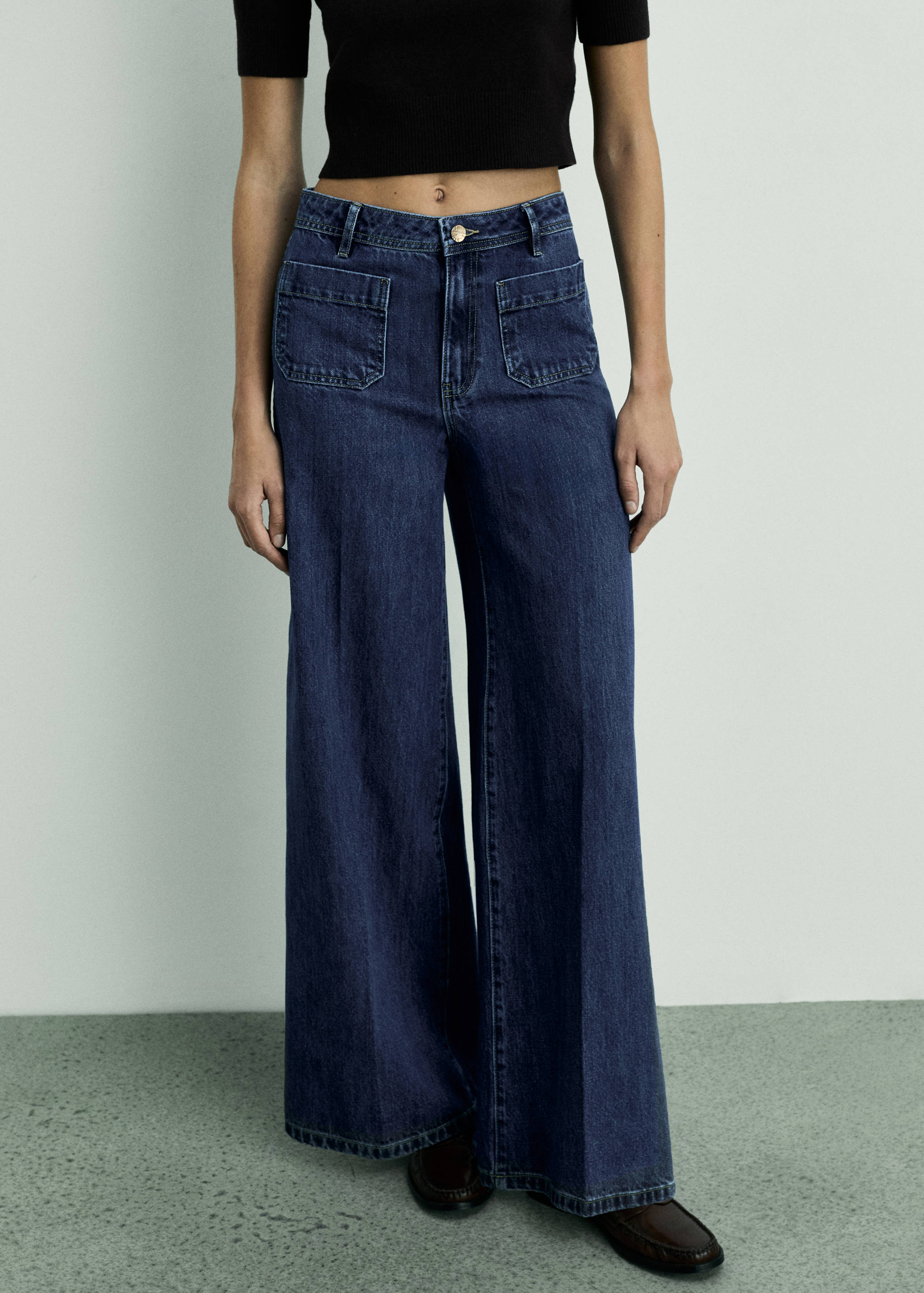 Jean wideleg poches - Plan moyen